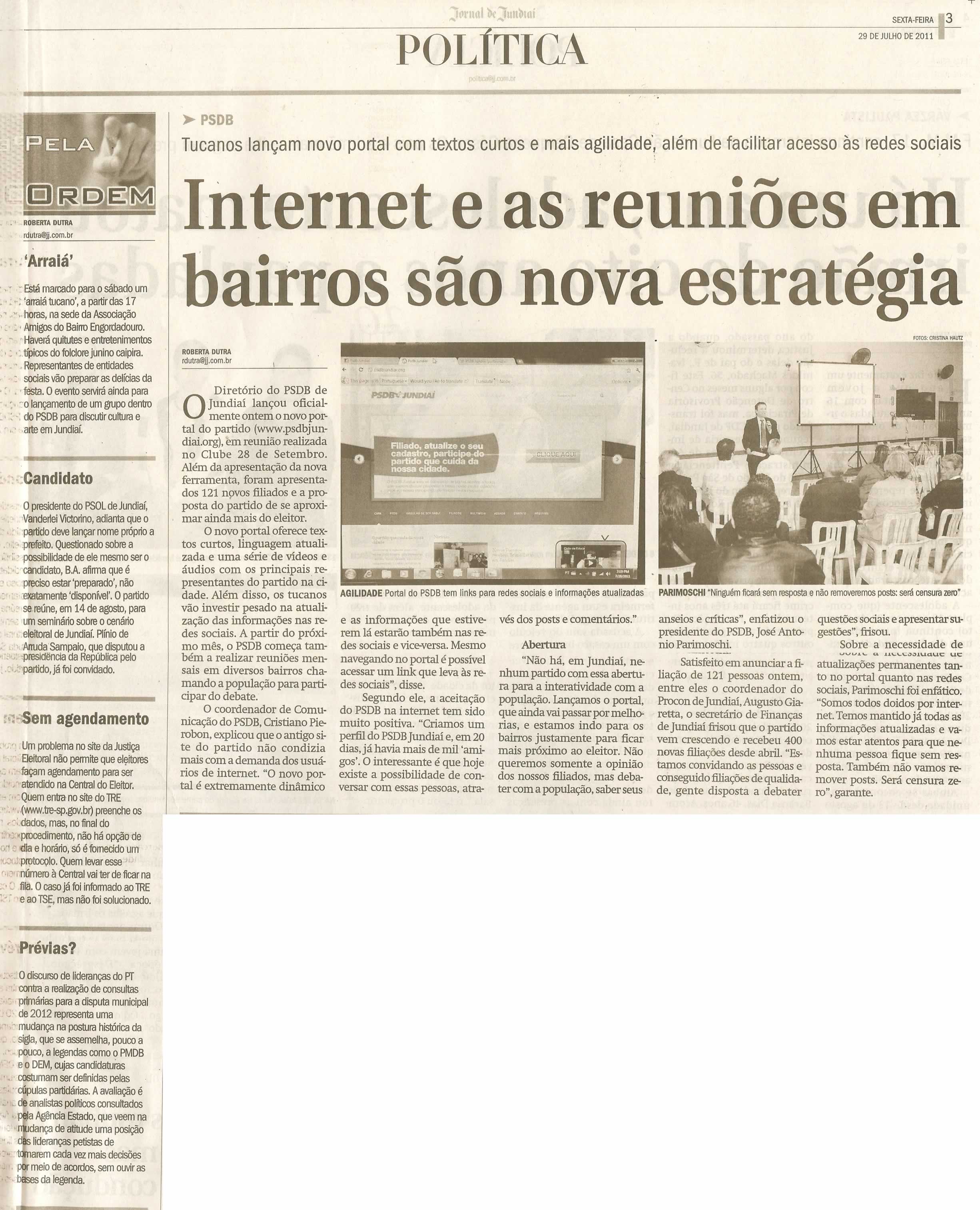 Jornal de Jundiaí - 29/07/2011