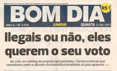 Bom Dia Jundiaí - 03/08/2011