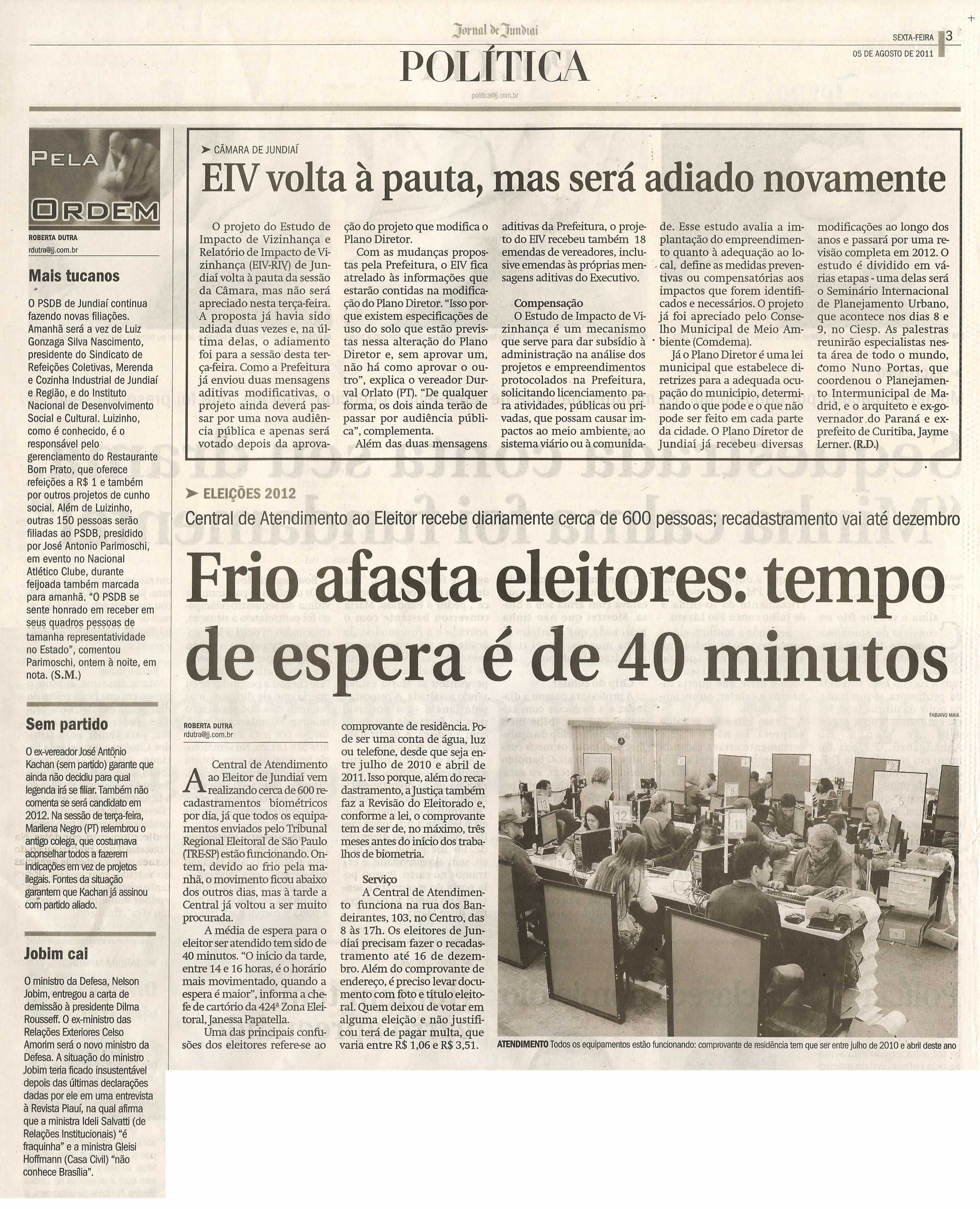 Jornal de Jundiaí - 05/08/2011