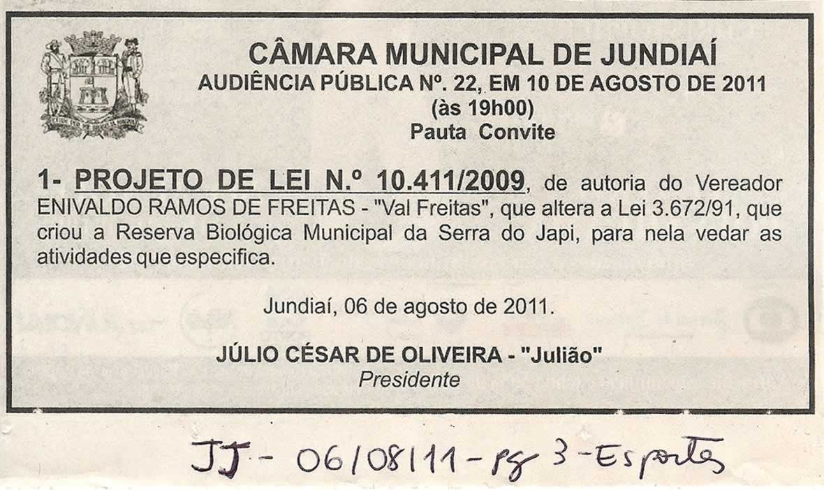 Jornal de Jundiaí - 06/08/2011