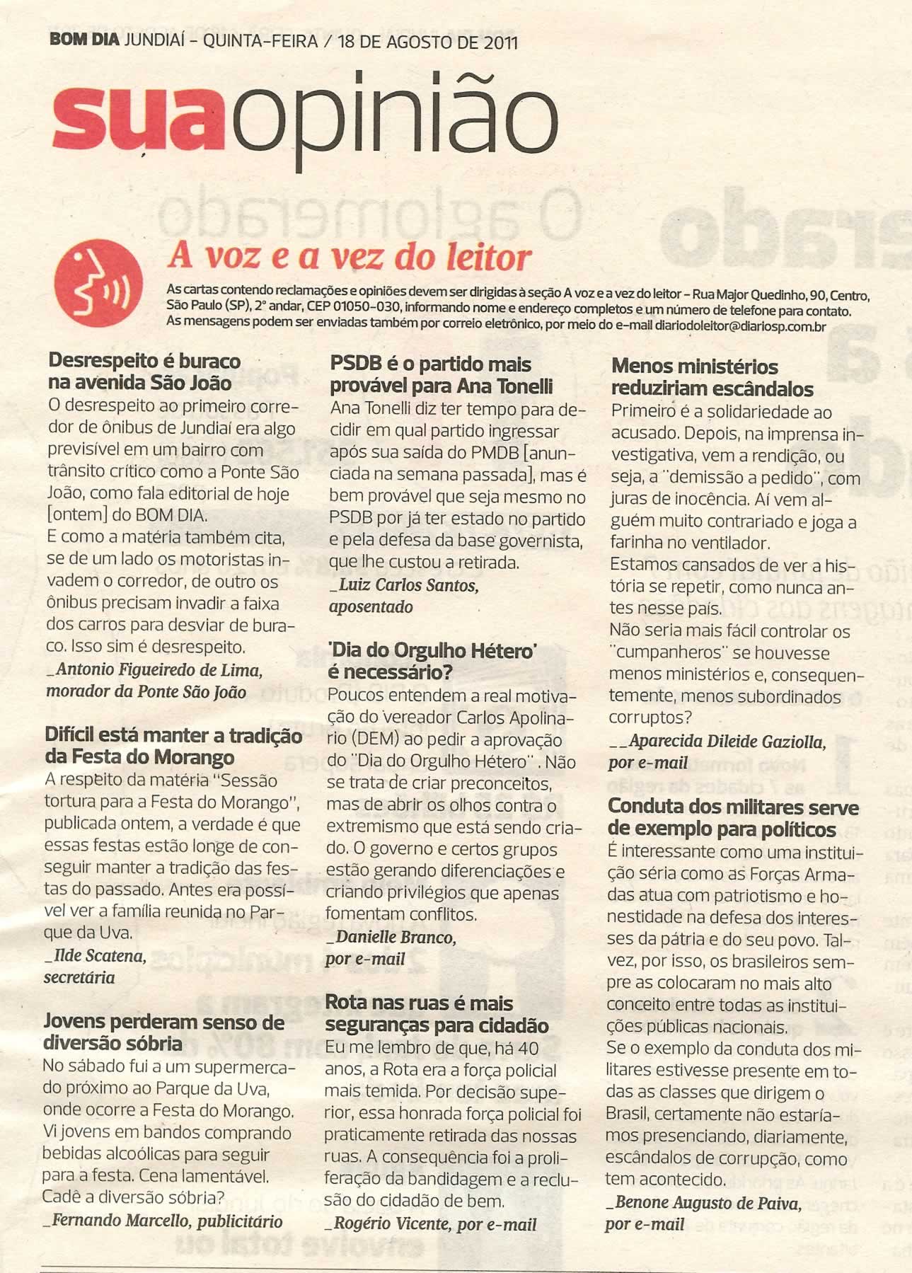 Bom Dia Jundiaí - 18/08/2011