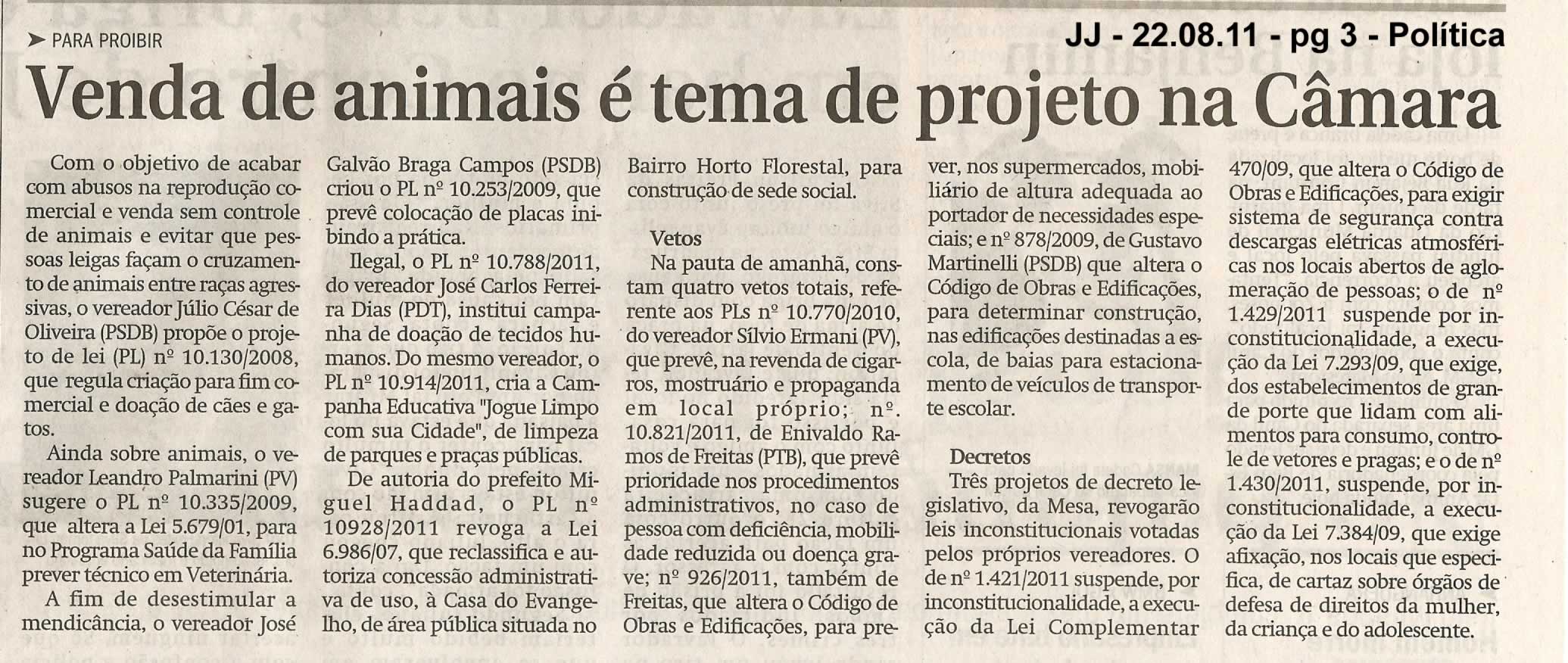 Jornal de Jundiaí - 22/08/2011