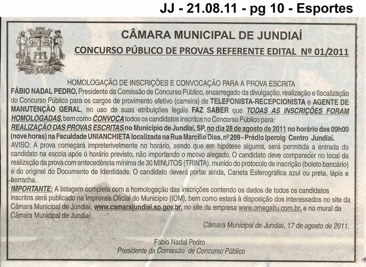 Jornal de Jundiaí - 21/08/2011