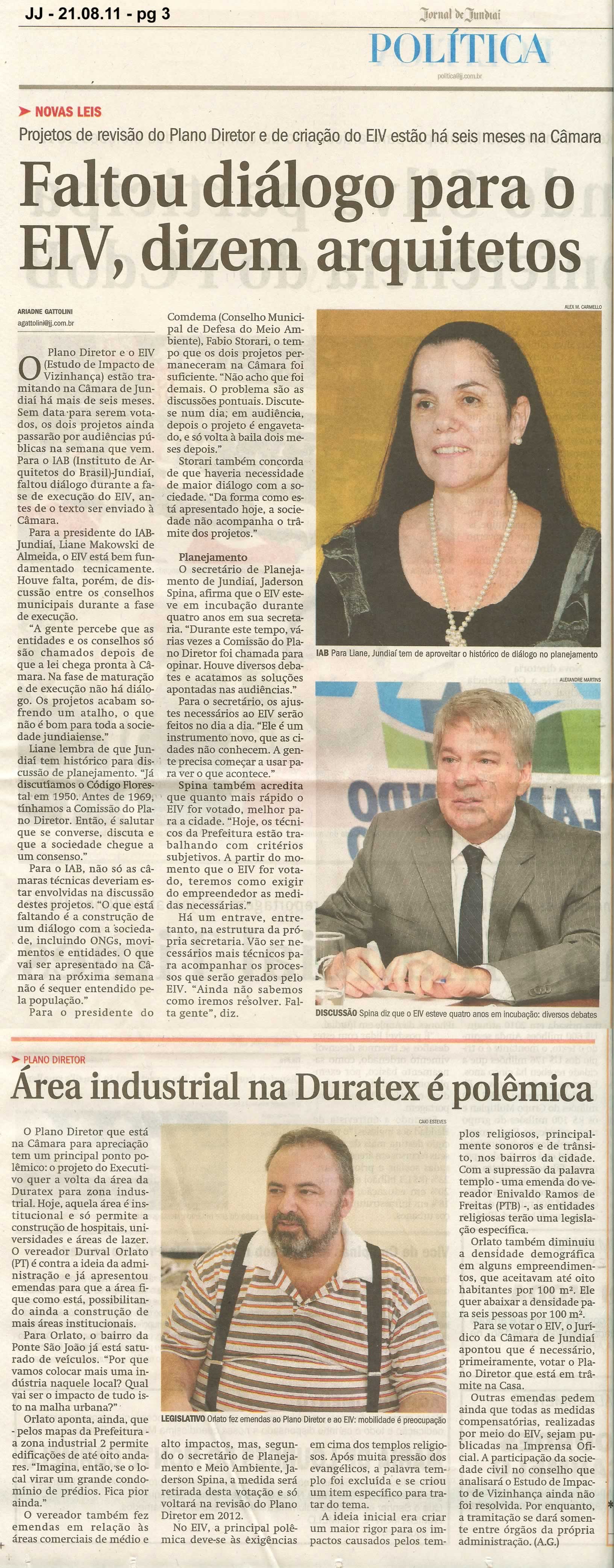 Jornal de Jundiaí - 21/08/2011