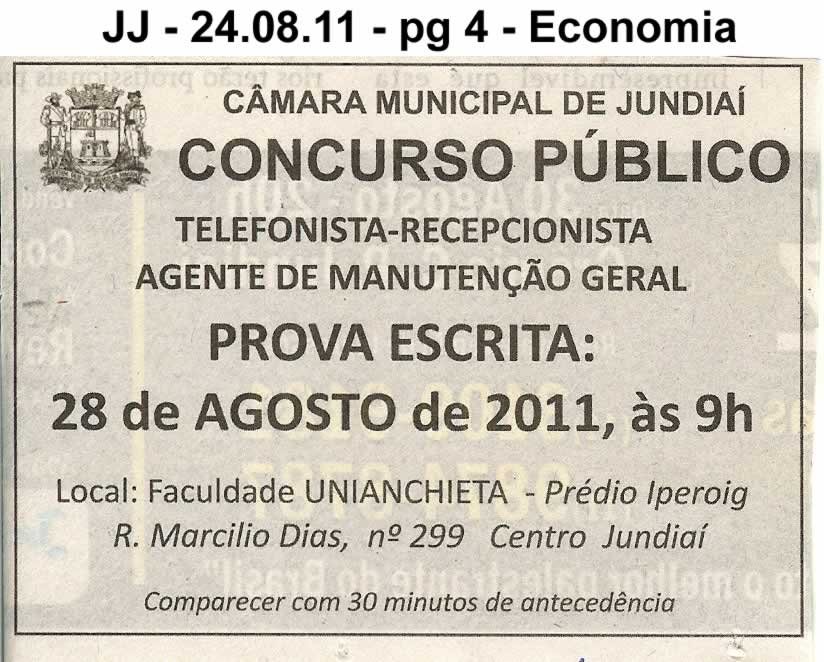 Jornal de Jundiaí - 24/08/2011