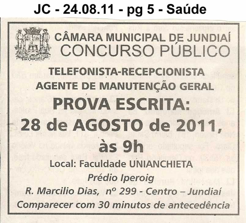 Jornal da Cidade - 24/08/2011