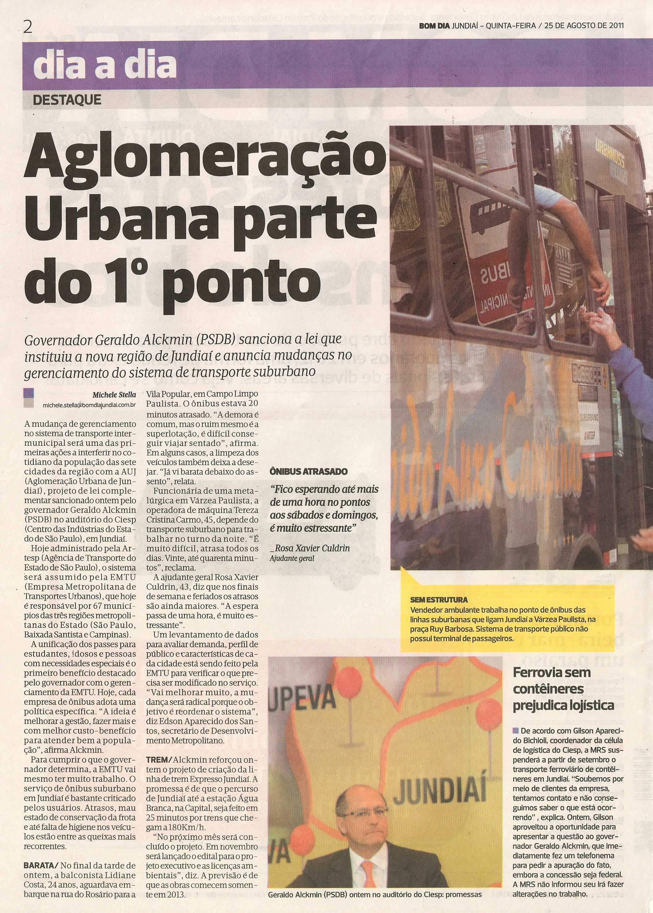 Bom Dia Jundiaí - 25/08/2011