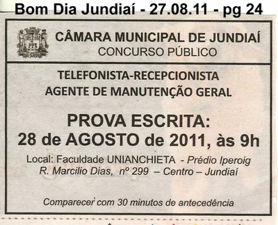 Bom Dia Jundiaí - 27/08/2011