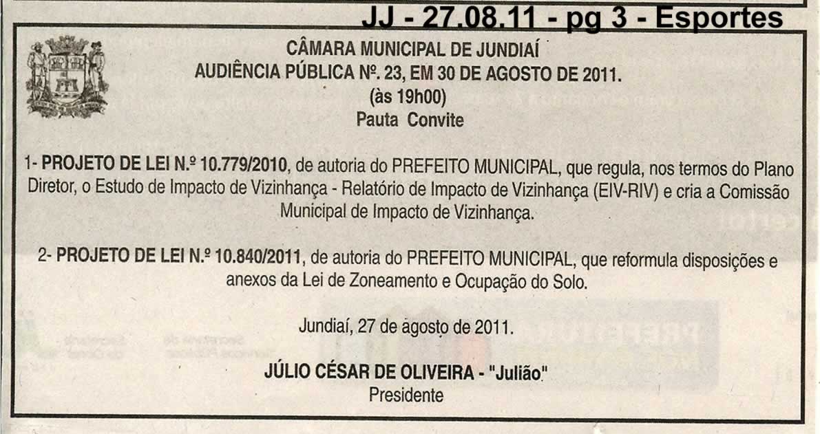 Jornal de Jundiaí - 27/08/2011