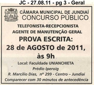 Jornal da Cidade - 27/08/2011