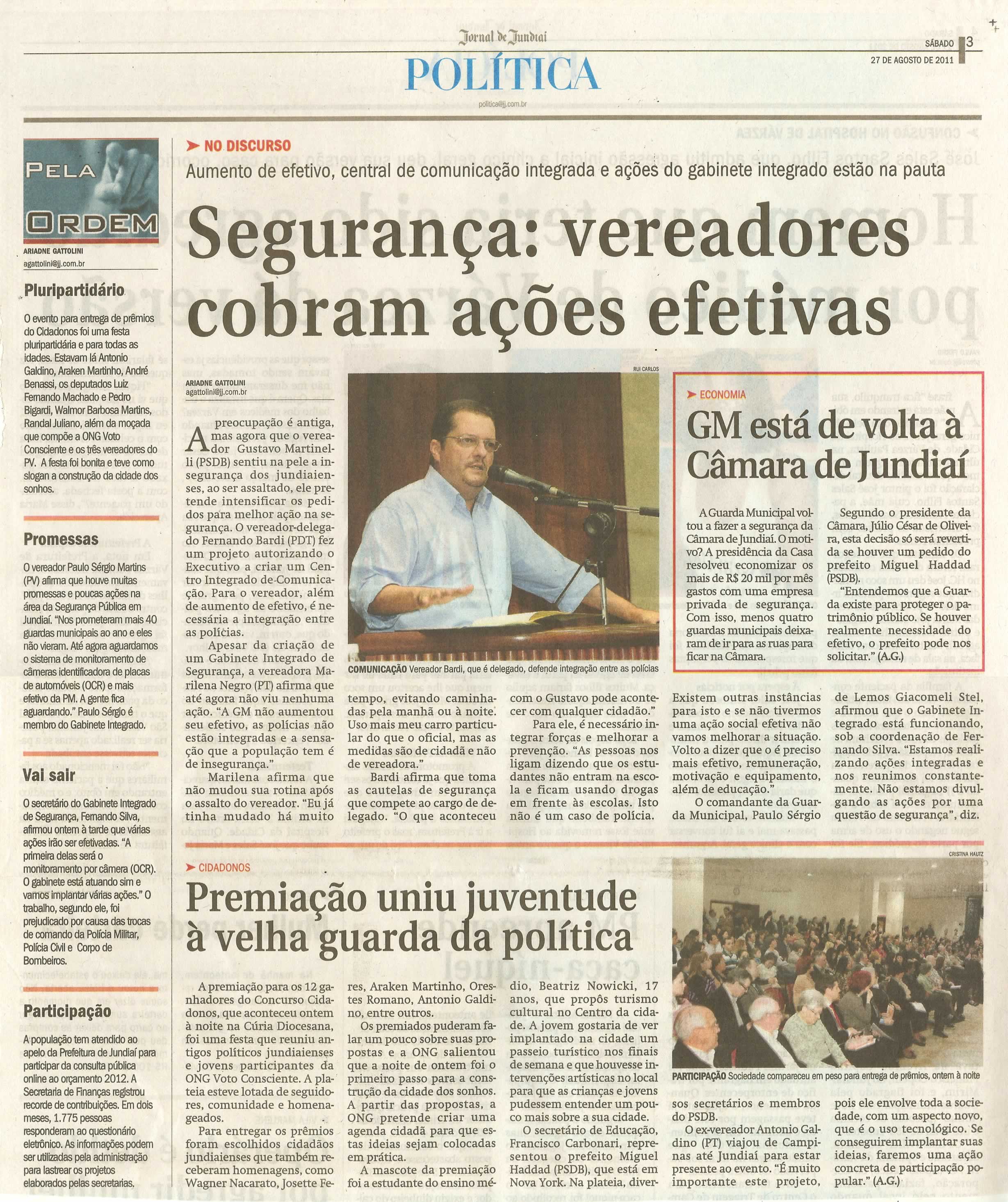 Jornal de Jundiaí - 27/08/2011
