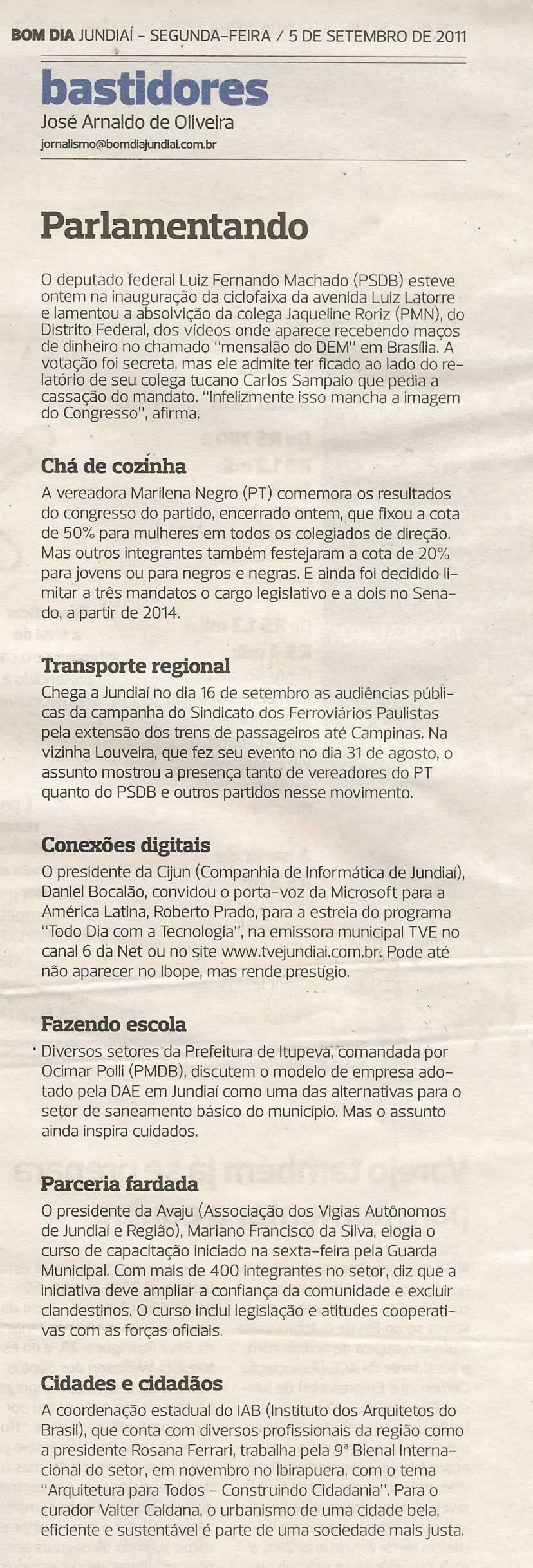 Bom Dia Jundiaí - 05/09/2011