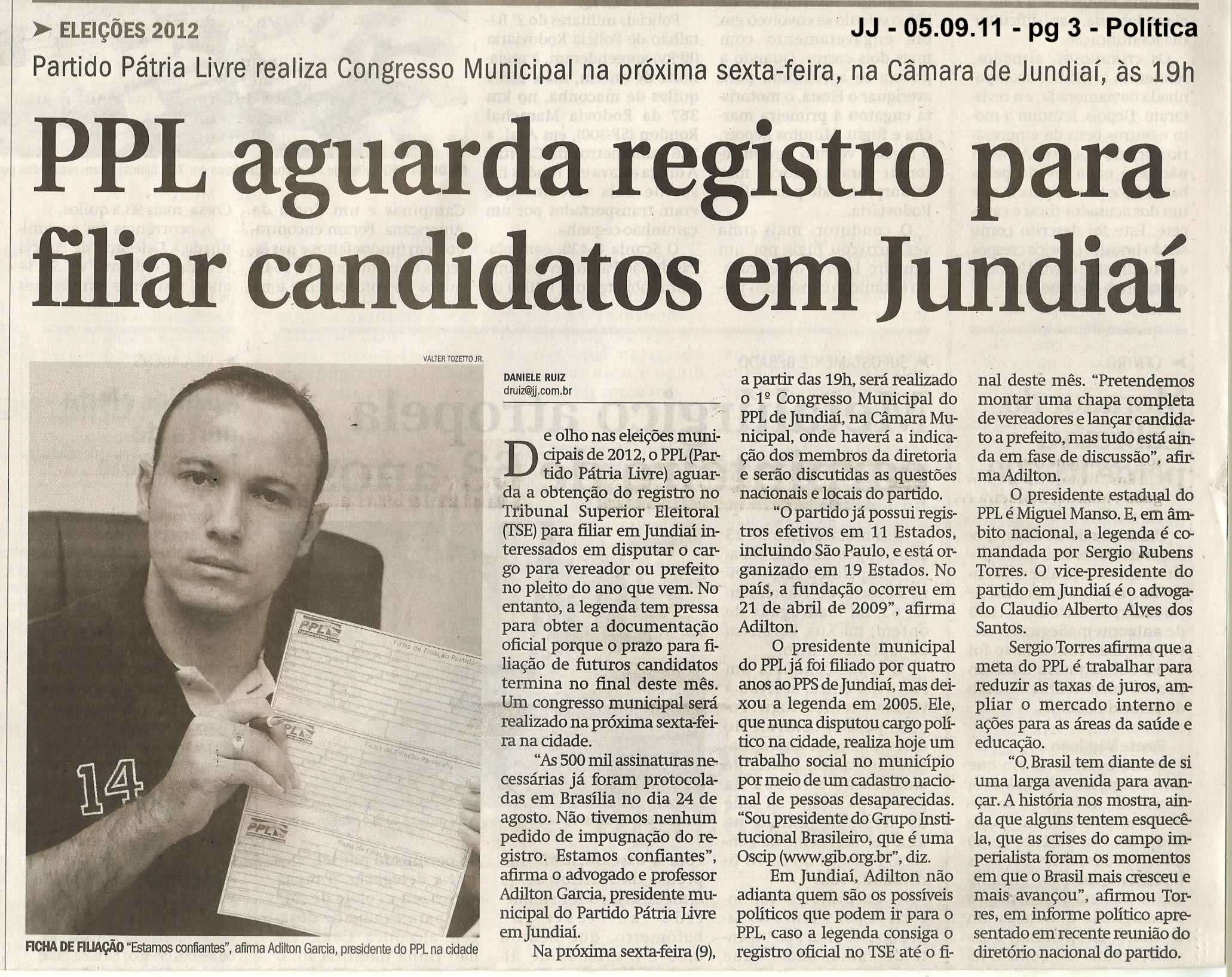 Jornal de Jundiaí - 05/09/2011