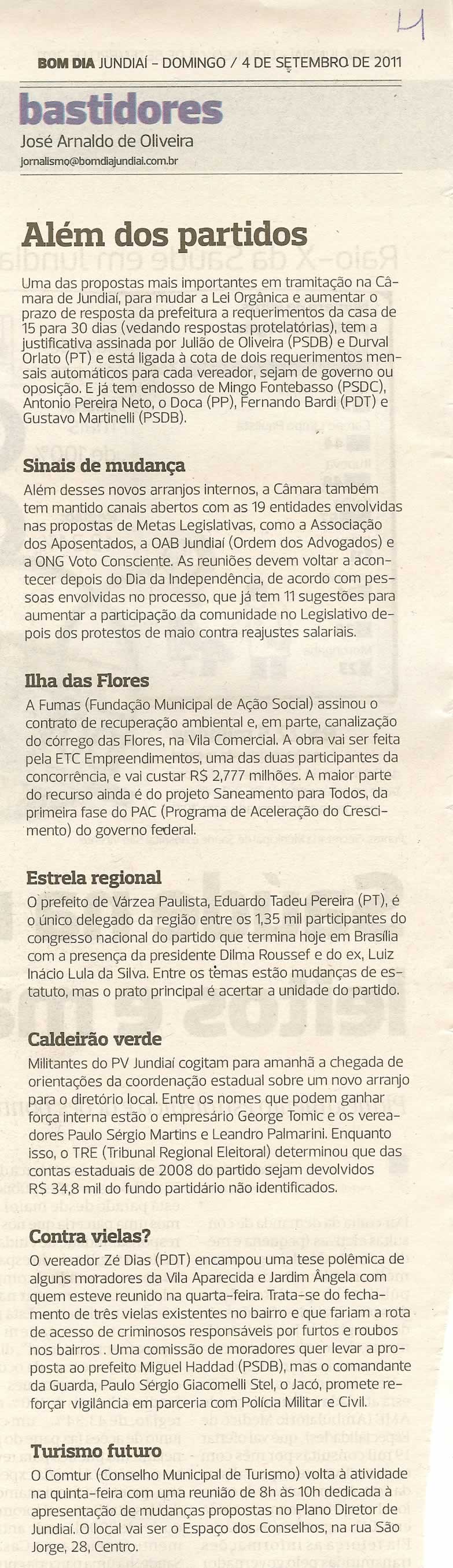 Bom Dia Jundiaí - 04/09/2011