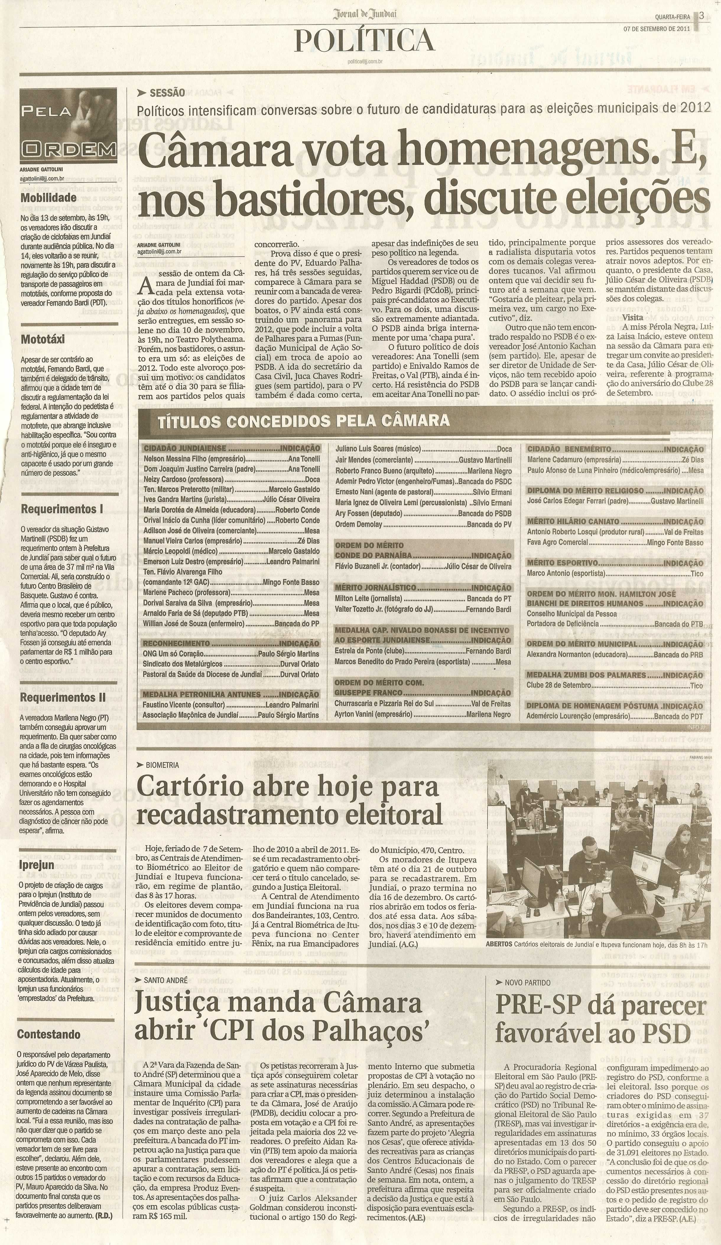 Jornal de Jundiaí - 08/09/2011