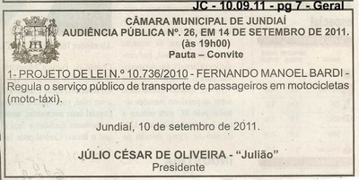 Jornal da Cidade - 10/09/2011