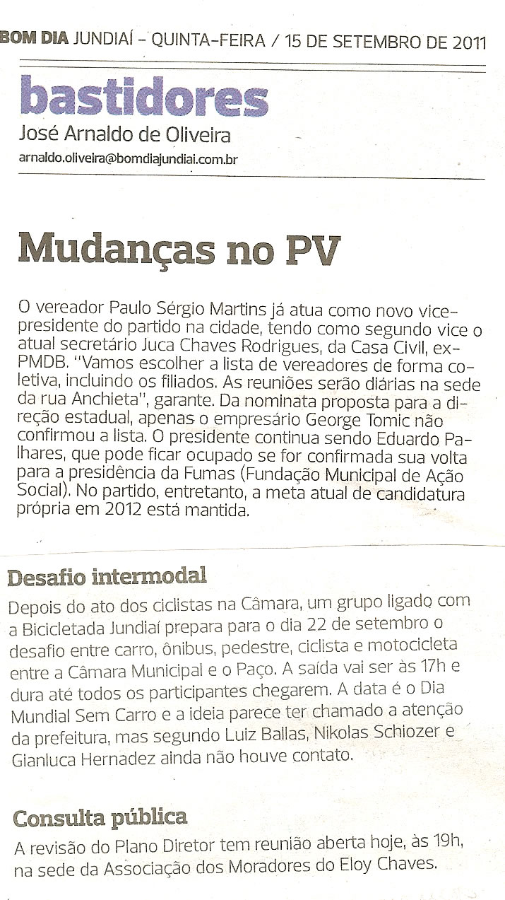 Bom Dia Jundiaí - 15/09/2011