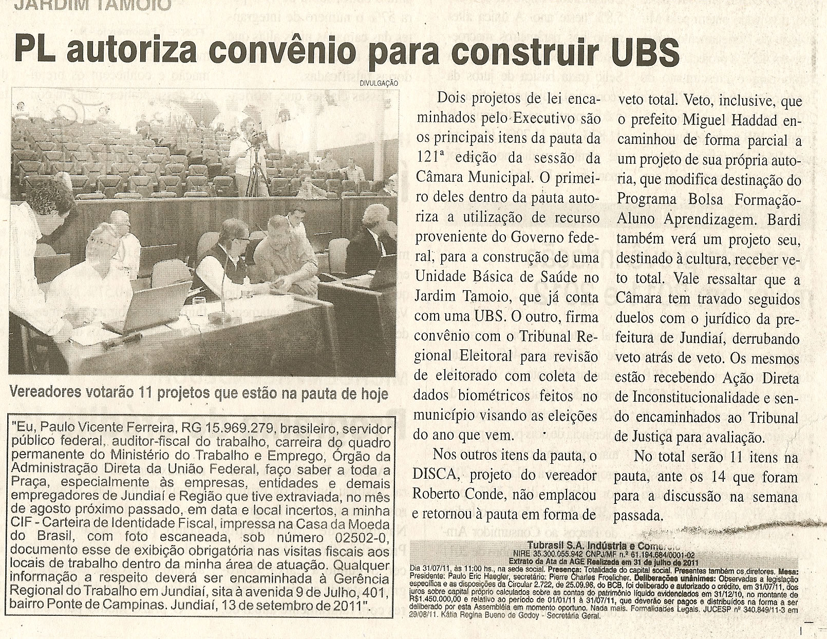 Jornal da Cidade - 20/09/2011