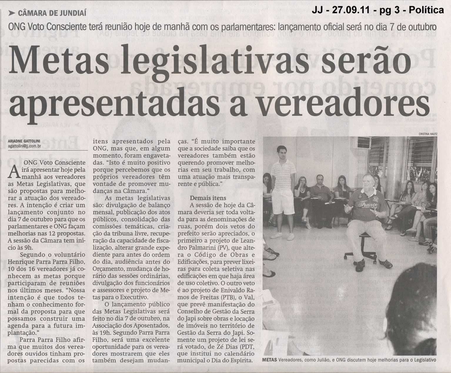 Jornal de Jundiaí - 27/09/2011
