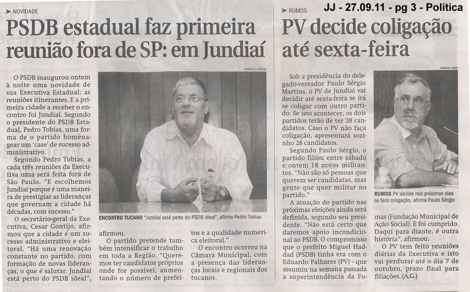 Jornal de Jundiaí - 27/09/2011