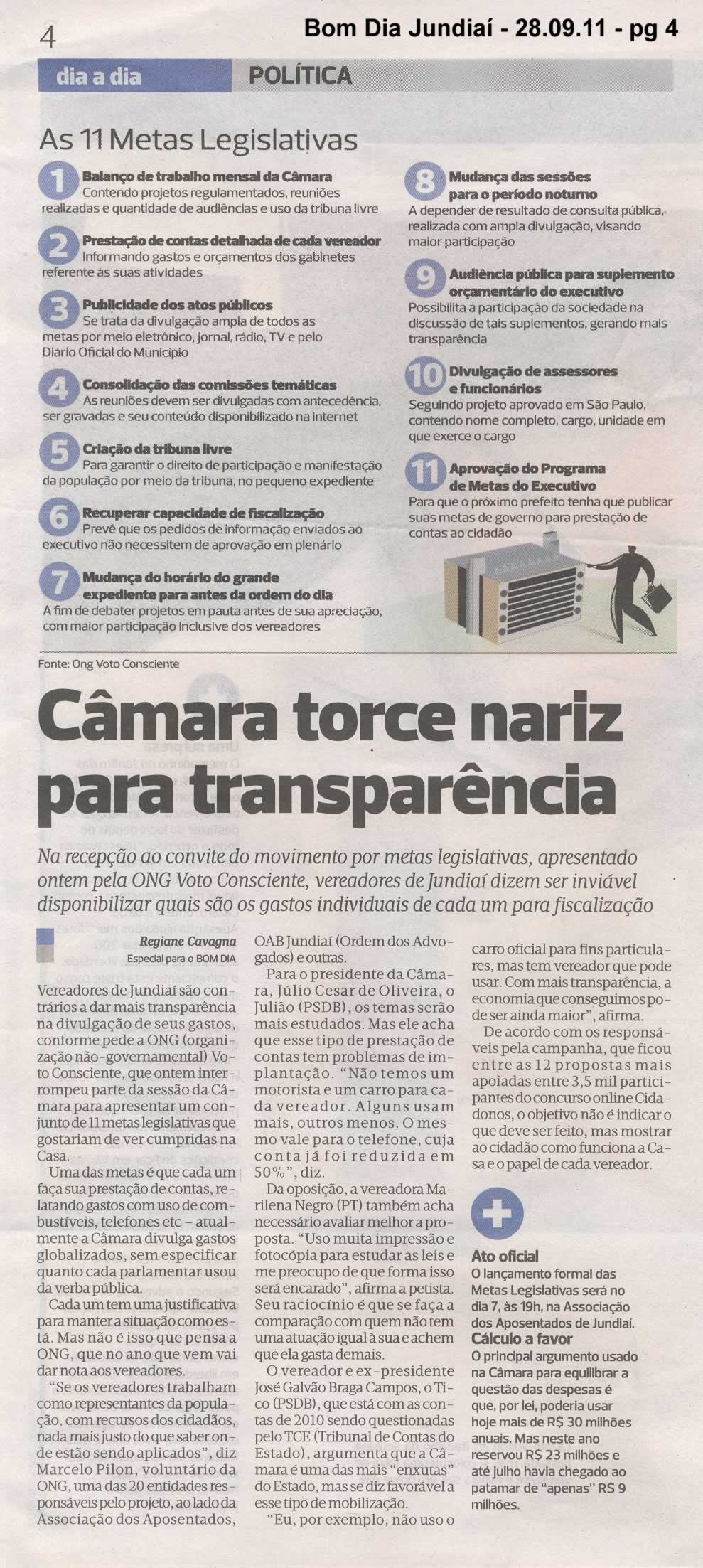 Bom Dia Jundiaí - 28/09/2011