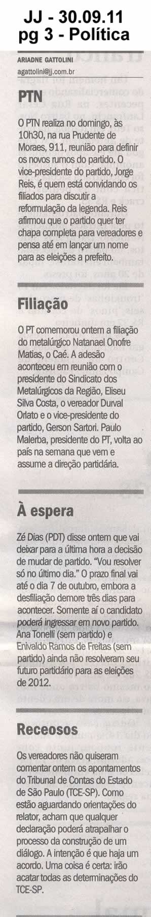 Jornal de Jundiaí - 30/09/2011