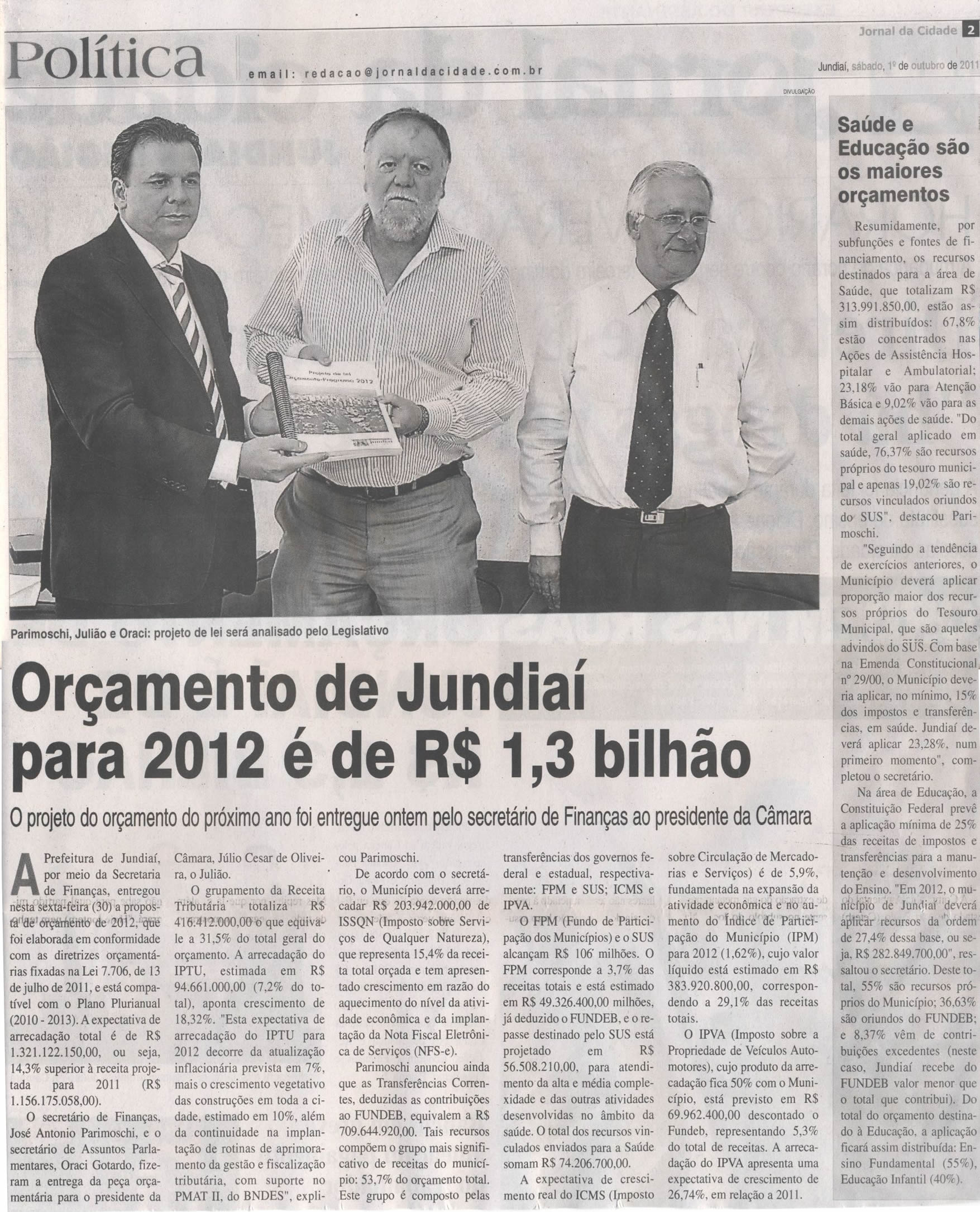 Jornal da Cidade - 01/10/2011
