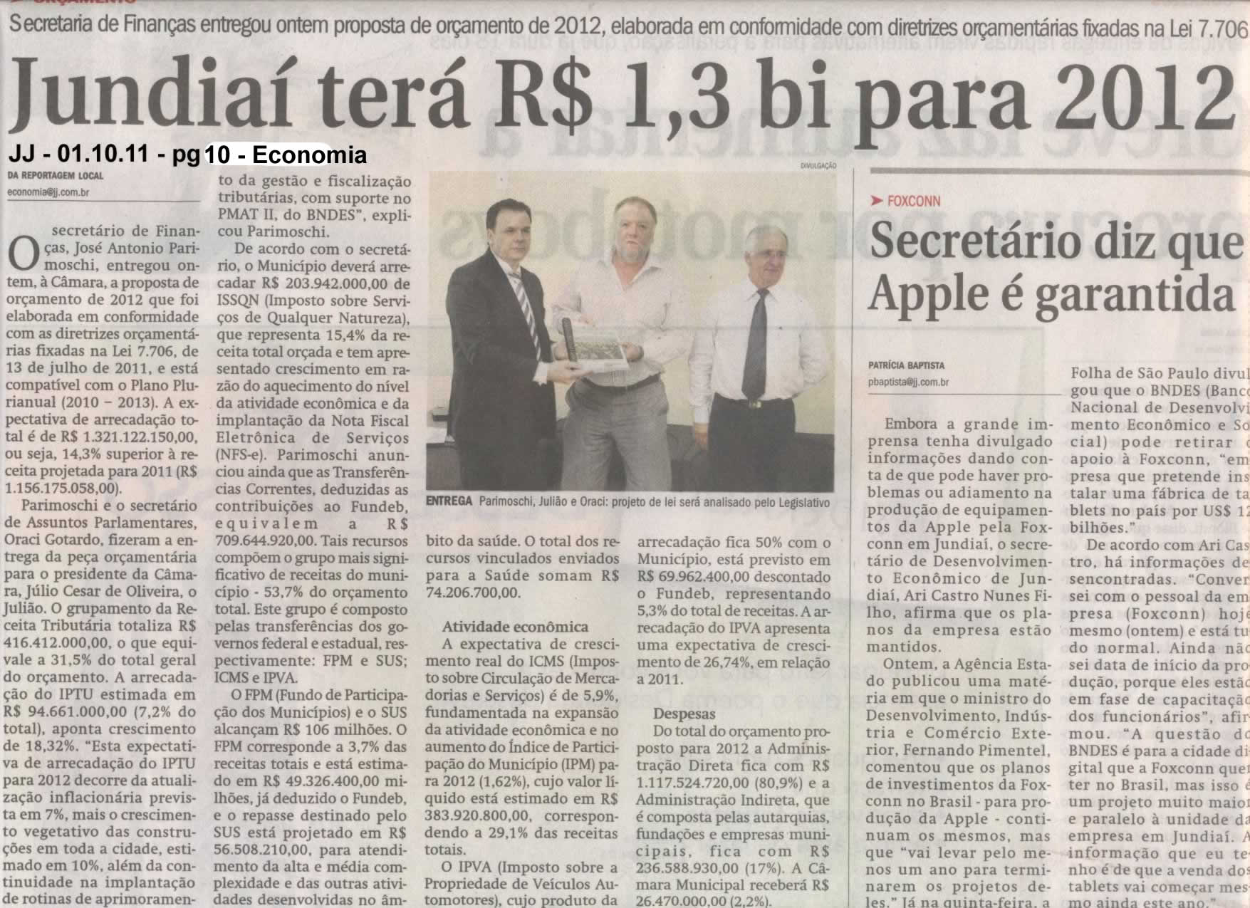 Jornal de Jundiaí - 01/10/2011