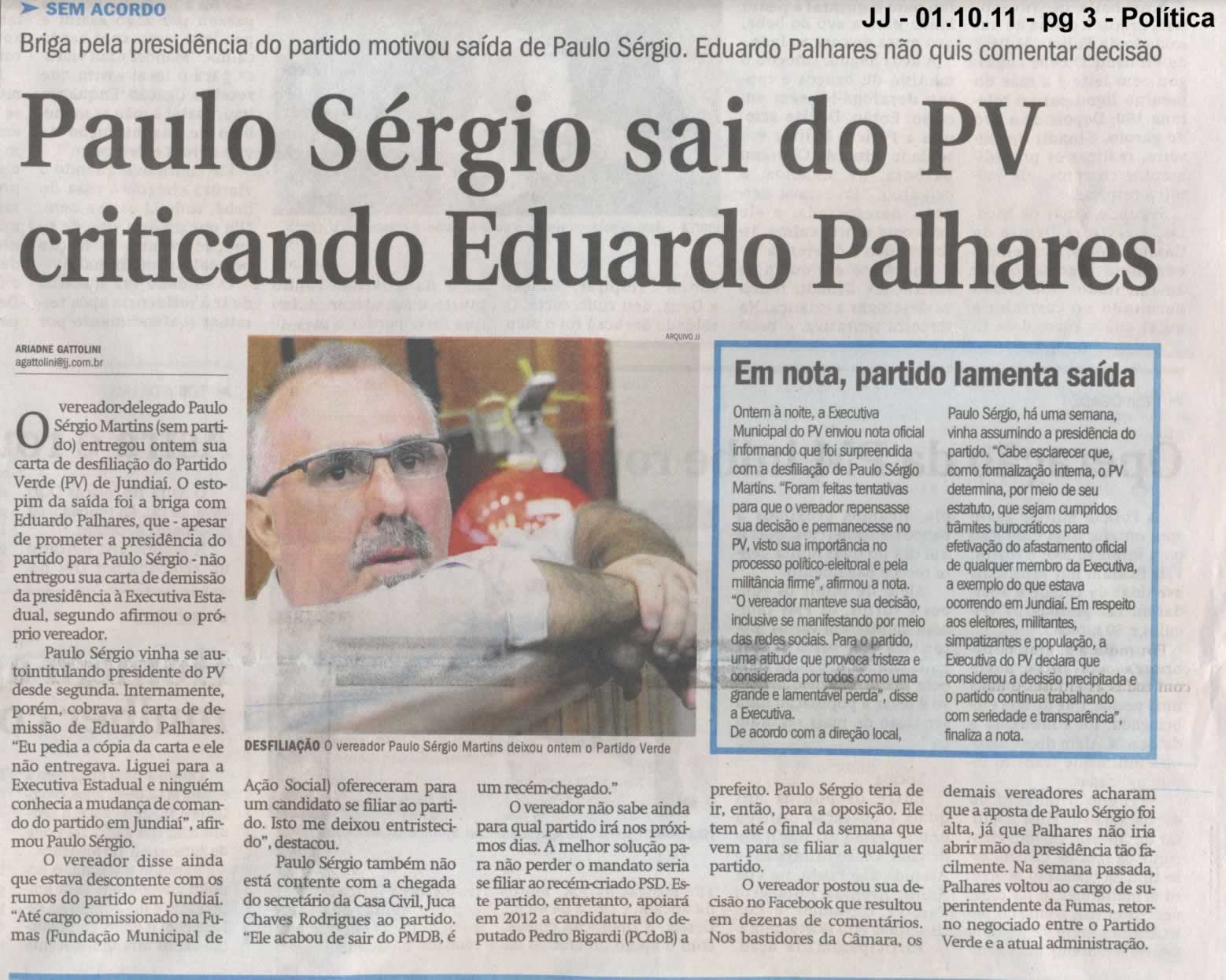 Jornal de Jundiaí - 01/10/2011