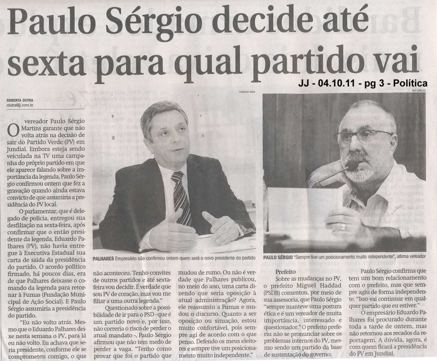 Jornal de Jundiaí - 04/10/2011
