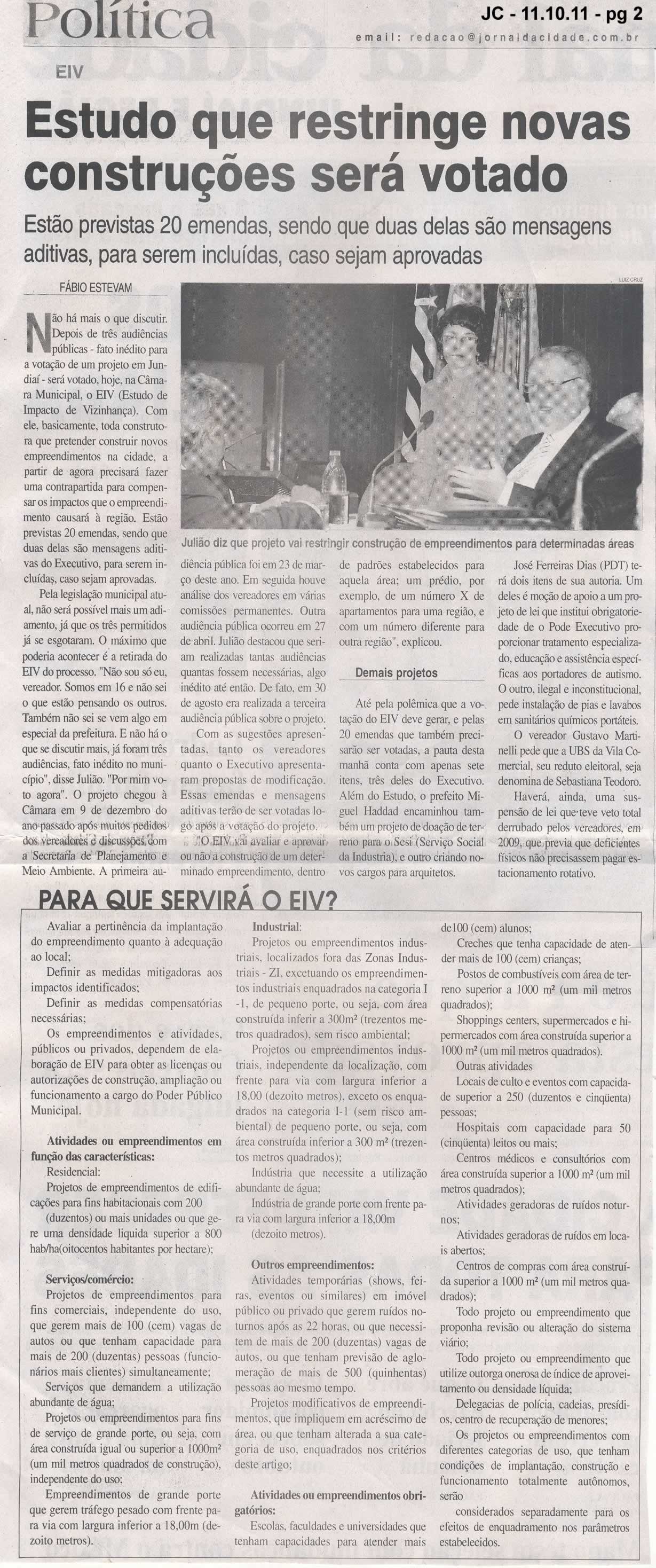 Jornal da Cidade - 11/10/2011