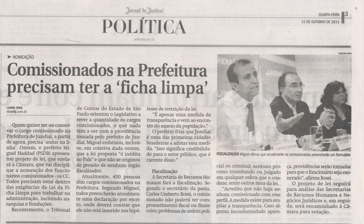 Jornal de Jundiaí - 12/10/2011