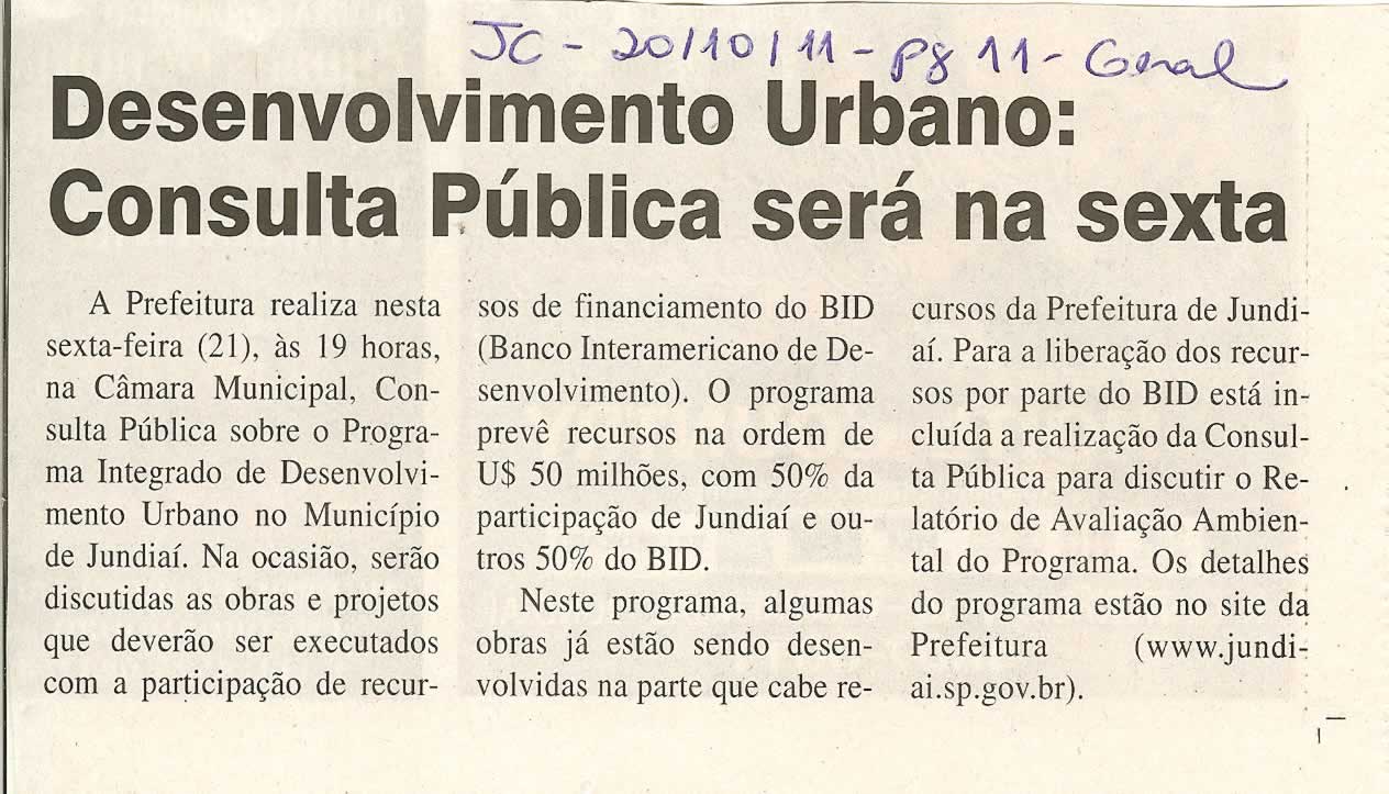 Jornal da Cidade - 20/10/2011