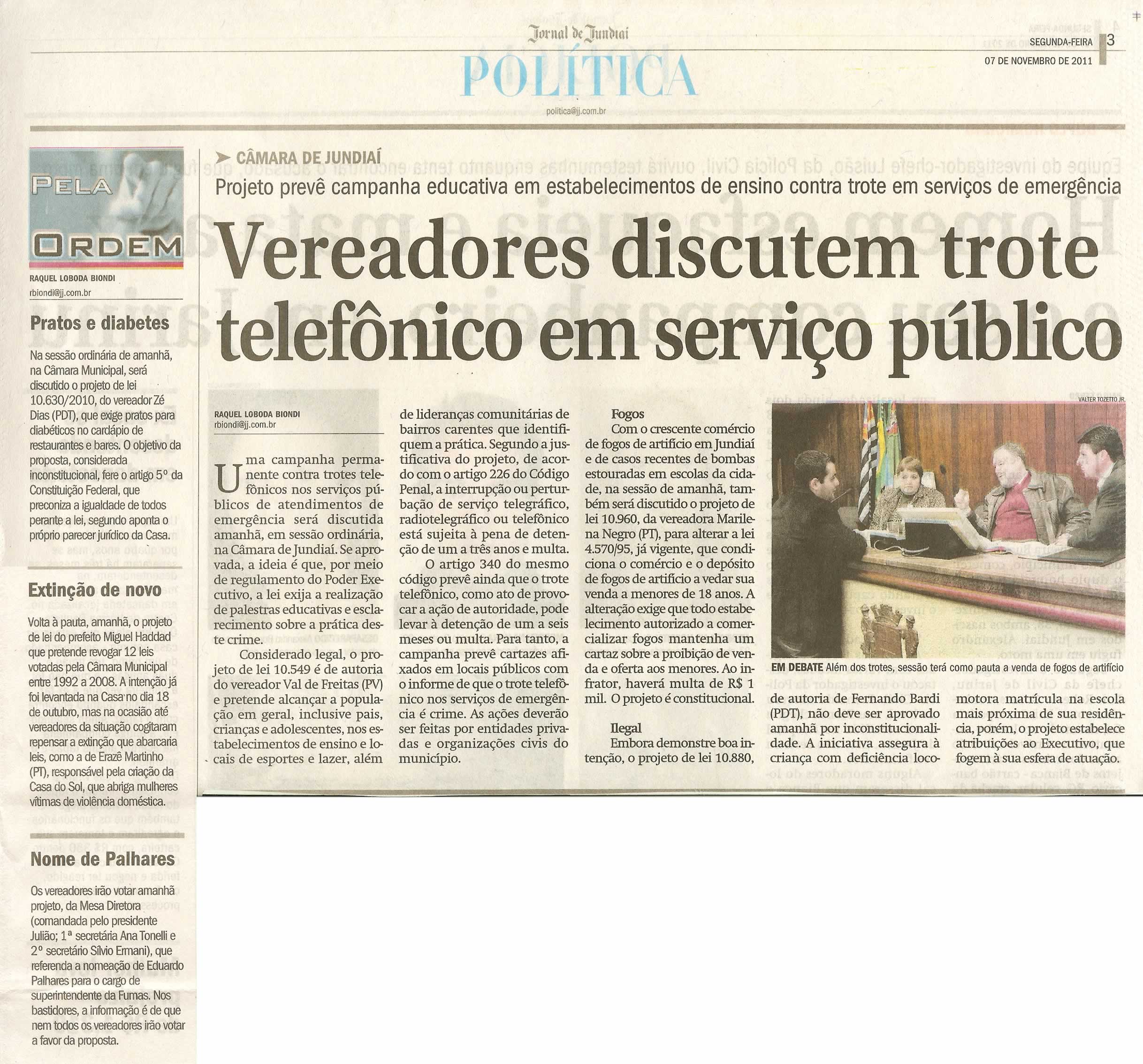 Jornal de Jundiaí - 07/11/2011