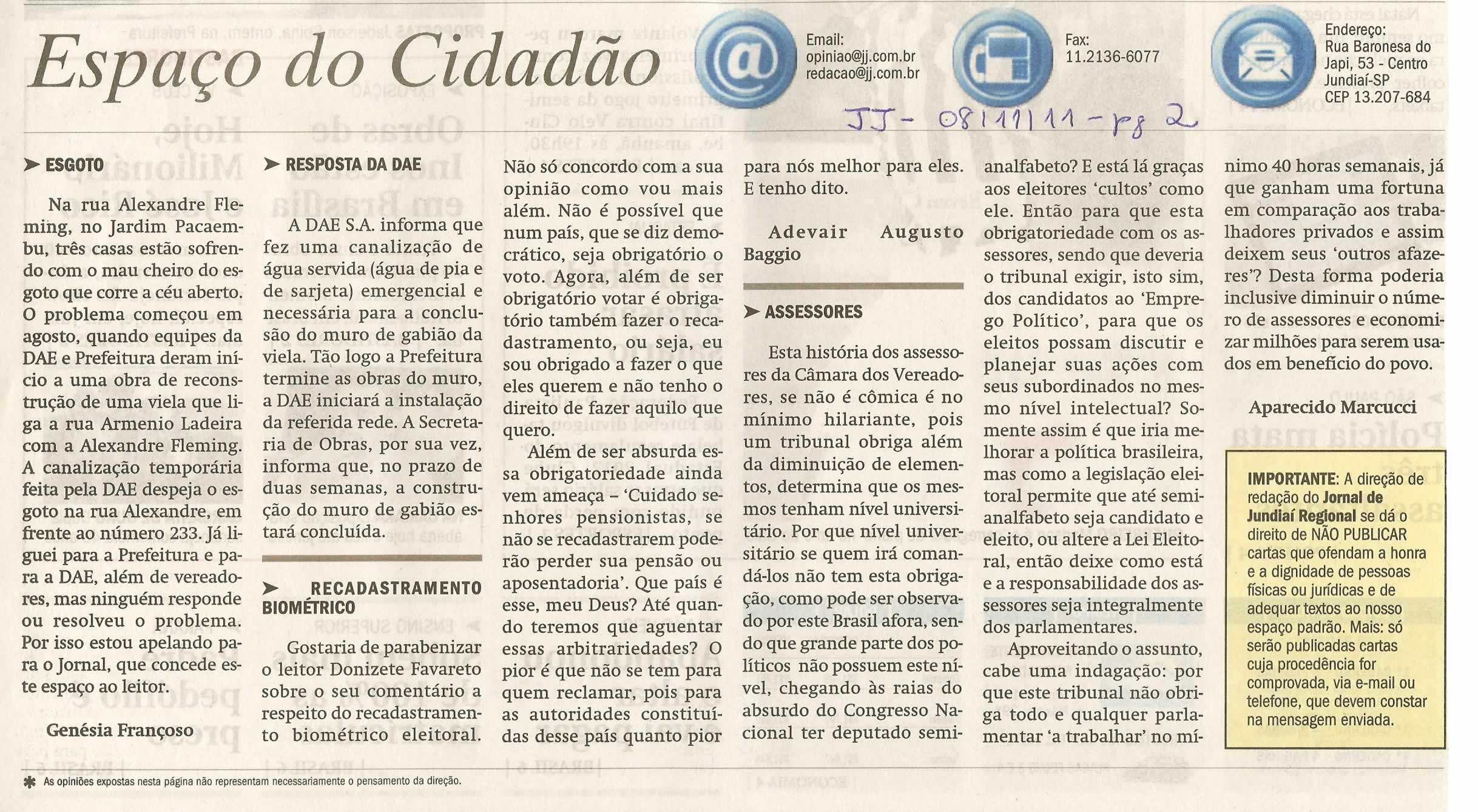 Jornal de Jundiaí - 08/11/2011