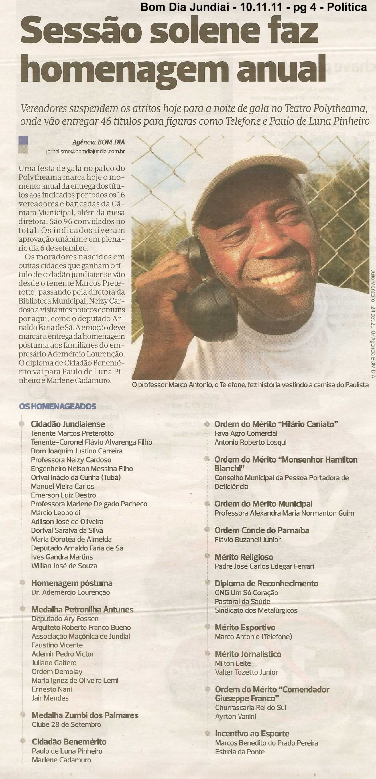 Bom Dia Jundiaí - 10/11/2011