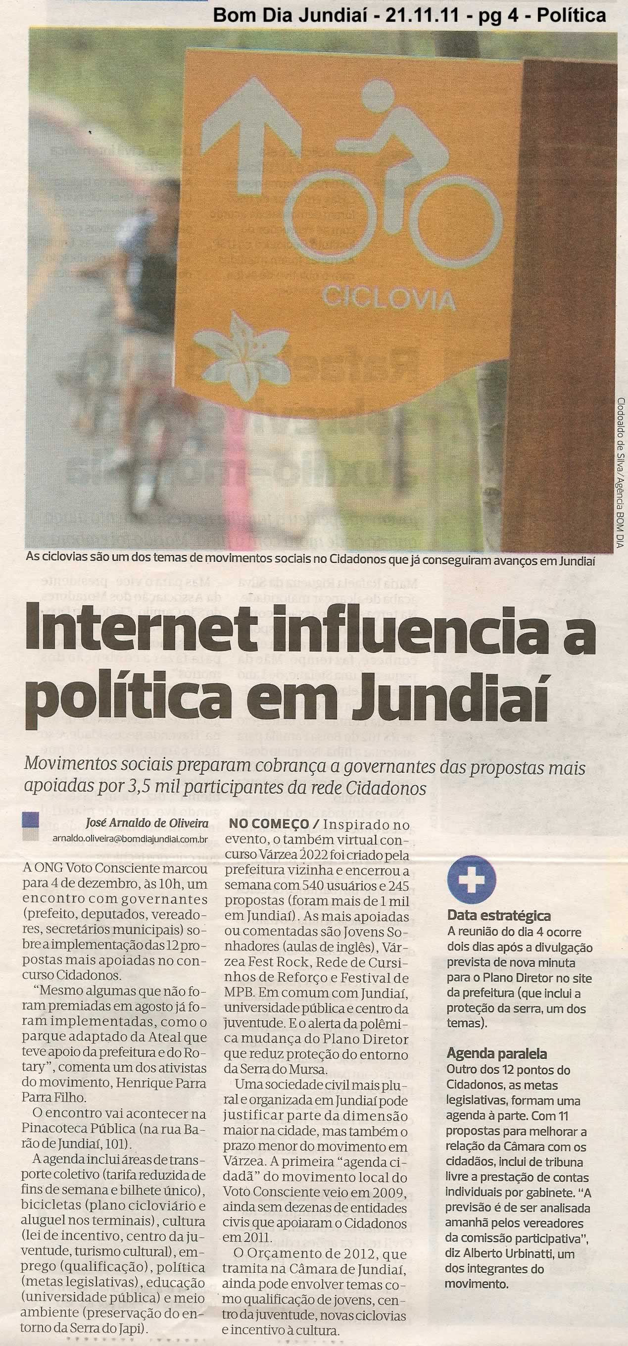 Bom Dia Jundiaí - 21/11/2011