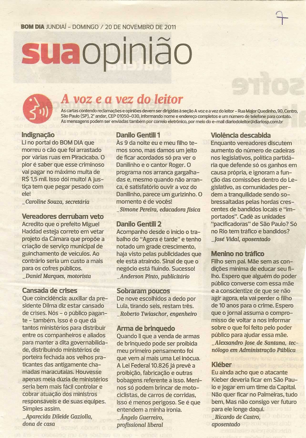 Bom Dia Jundiaí - 20/11/2011