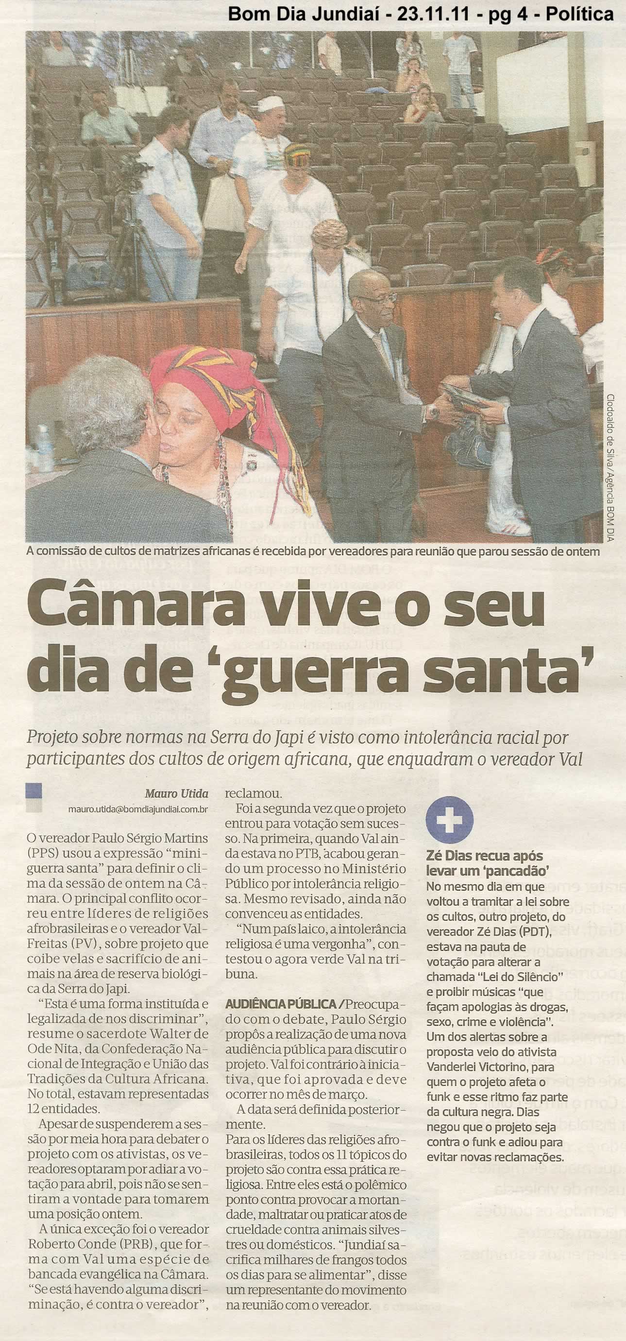 Bom Dia Jundiaí - 23/11/2011