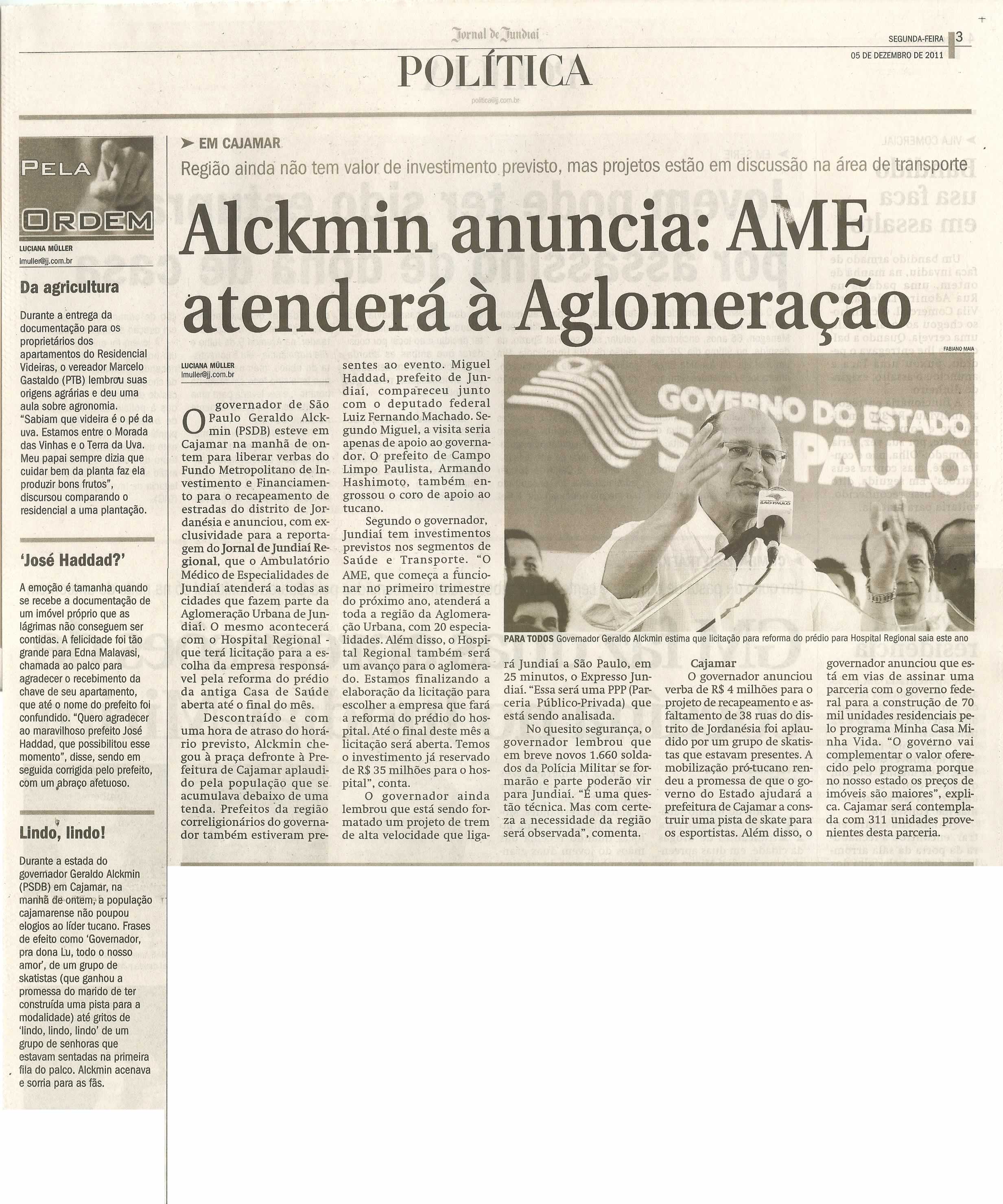 Jornal de Jundiaí - 05/12/2011