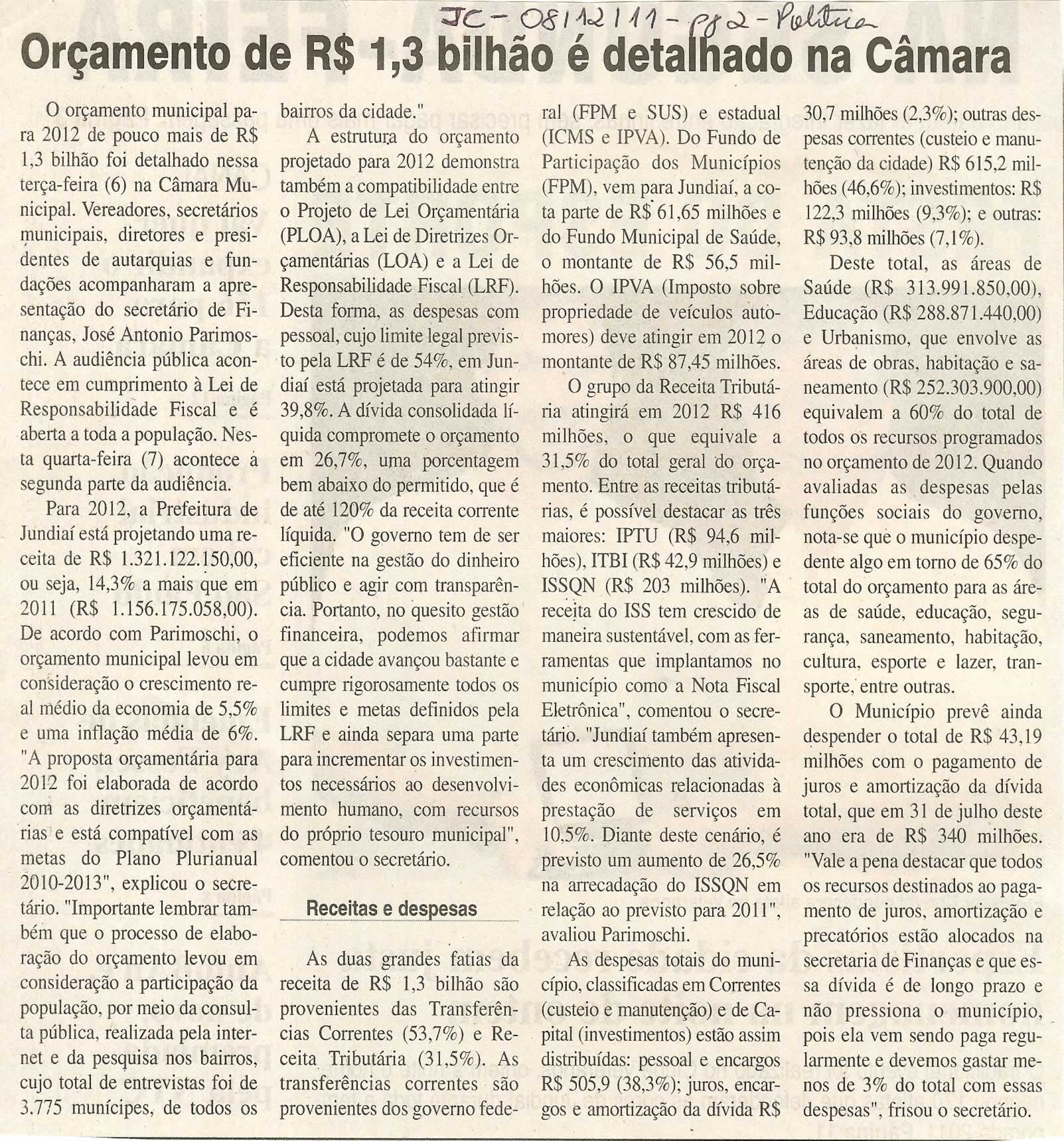 Jornal da Cidade - 08/12/2011