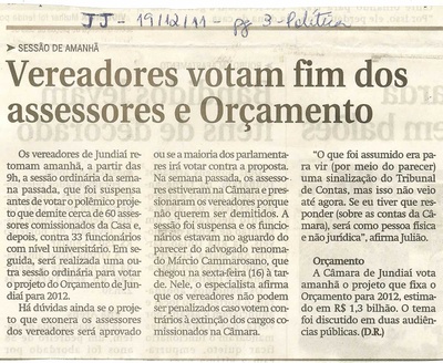 Jornal de Jundiaí - 19/12/2011
