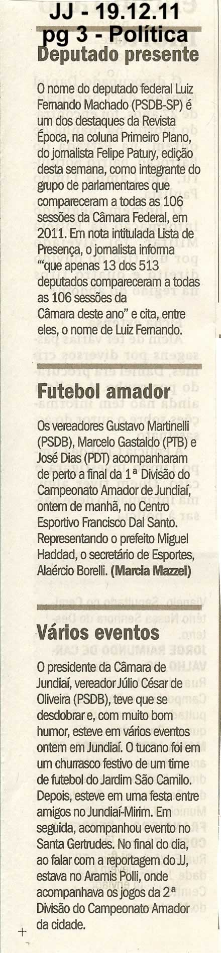 Jornal de Jundiaí - 19/12/2011