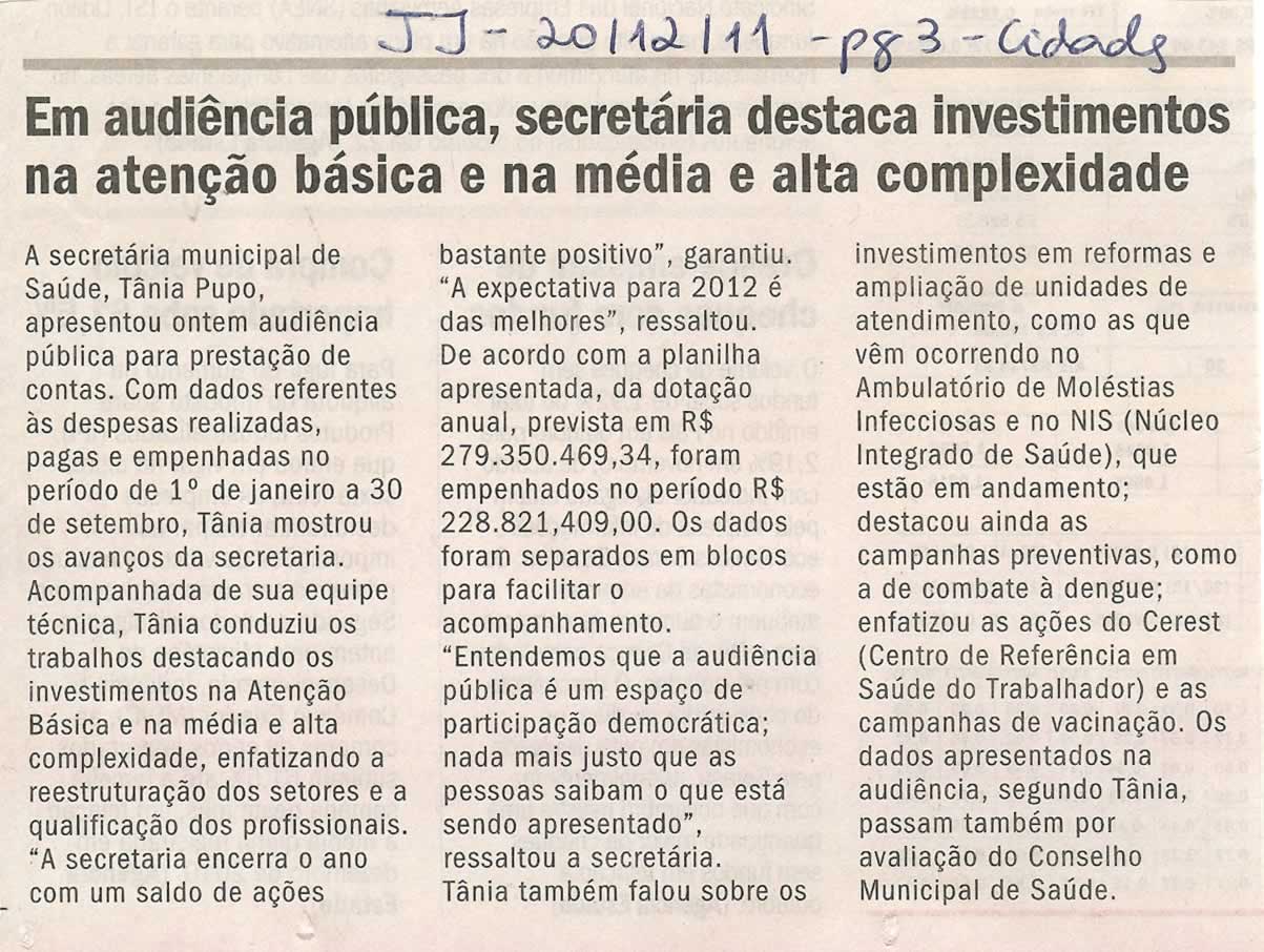 Jornal de Jundiaí - 20/12/2011