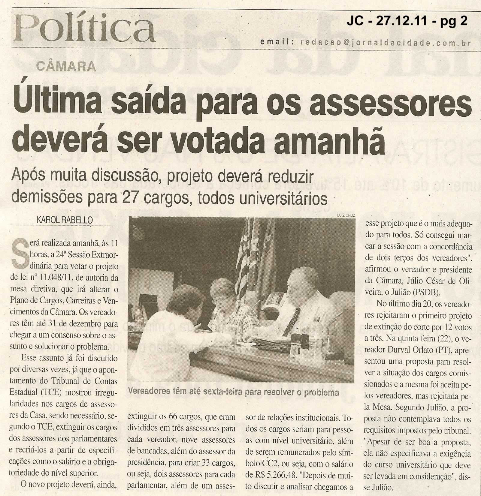 Jornal da Cidade - 27/12/2011