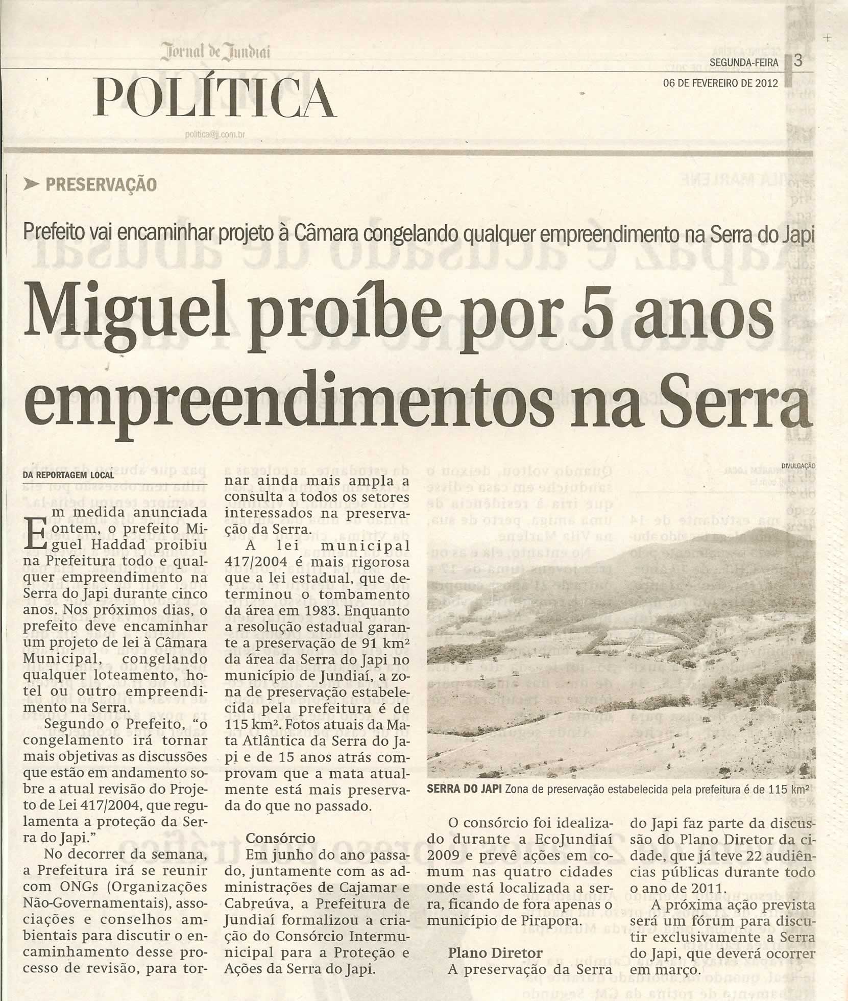Jornal de Jundiaí - 06/02/2012