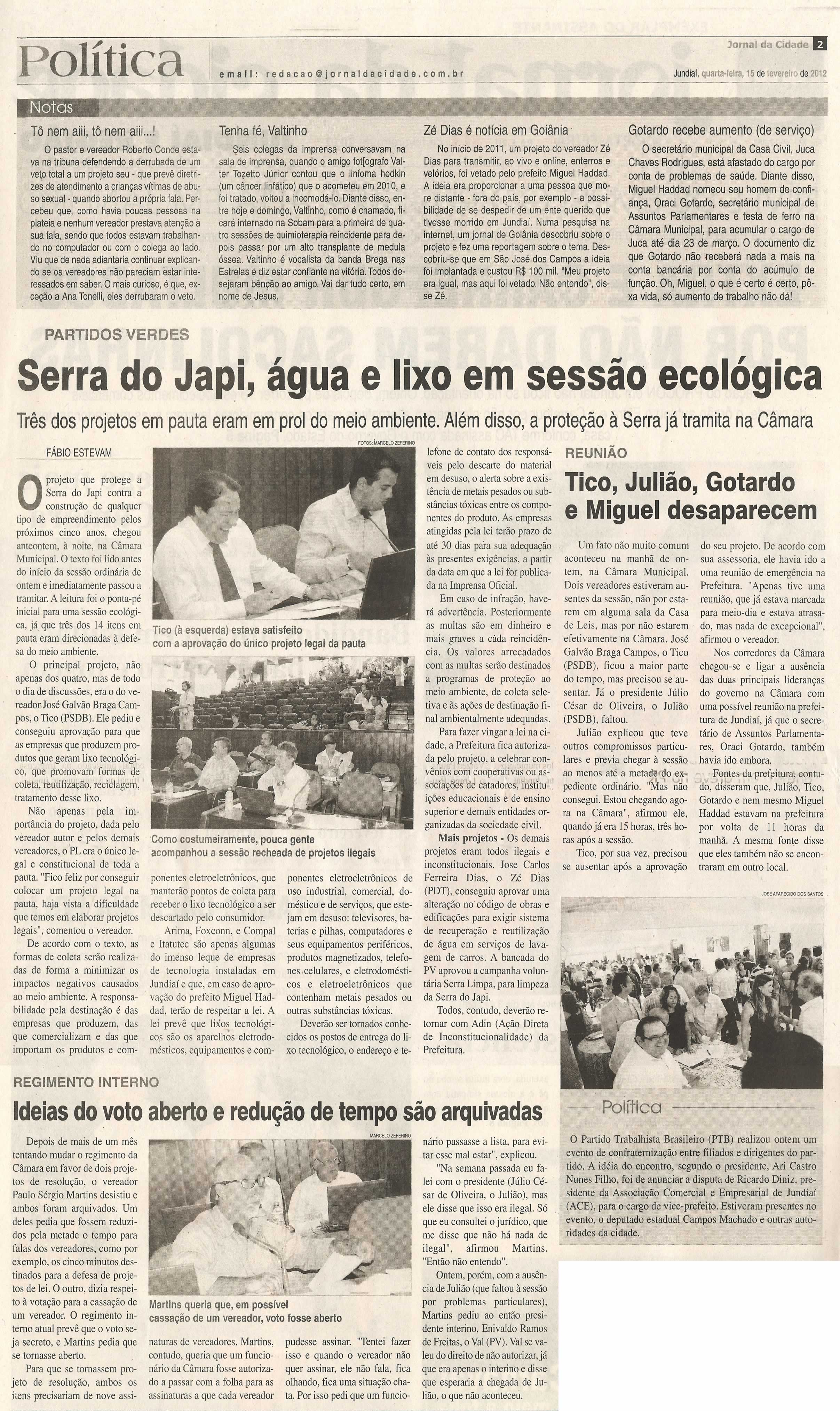 Jornal da Cidade - 15/02/2012