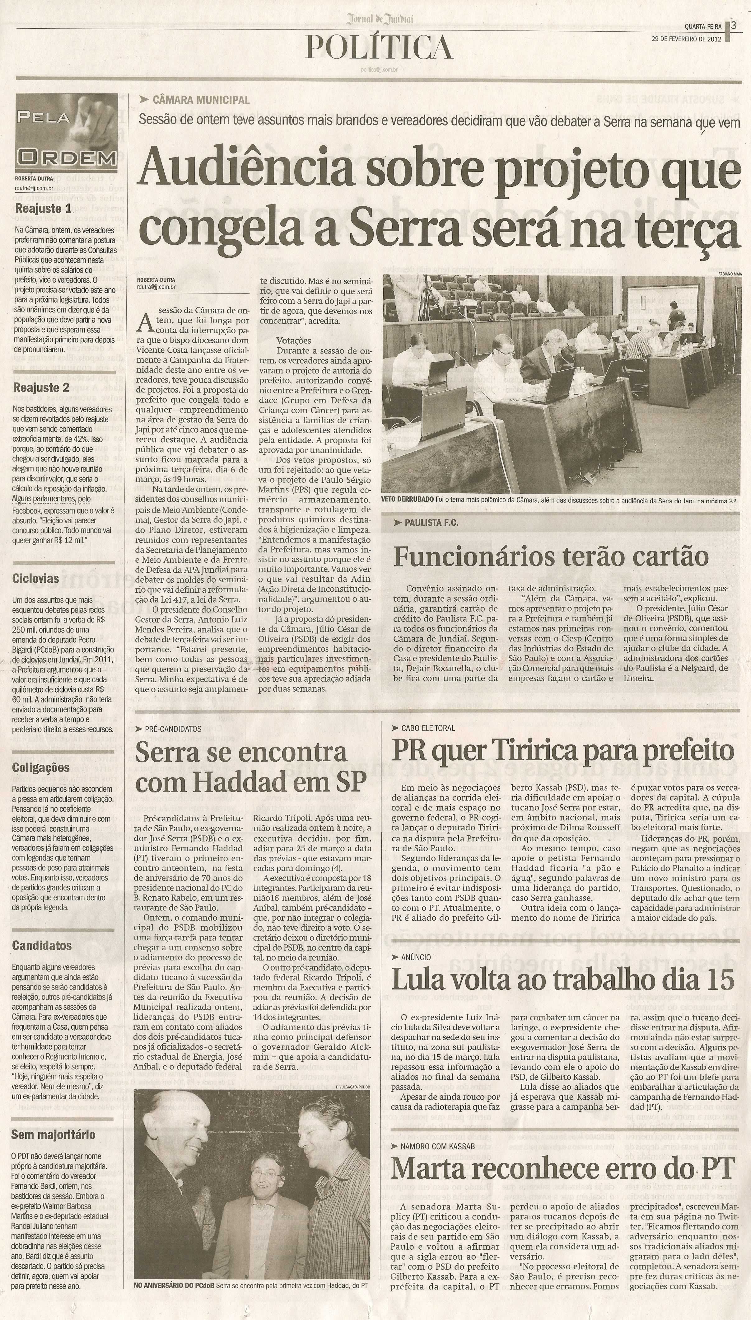 Jornal de Jundiaí - 29/02/2012