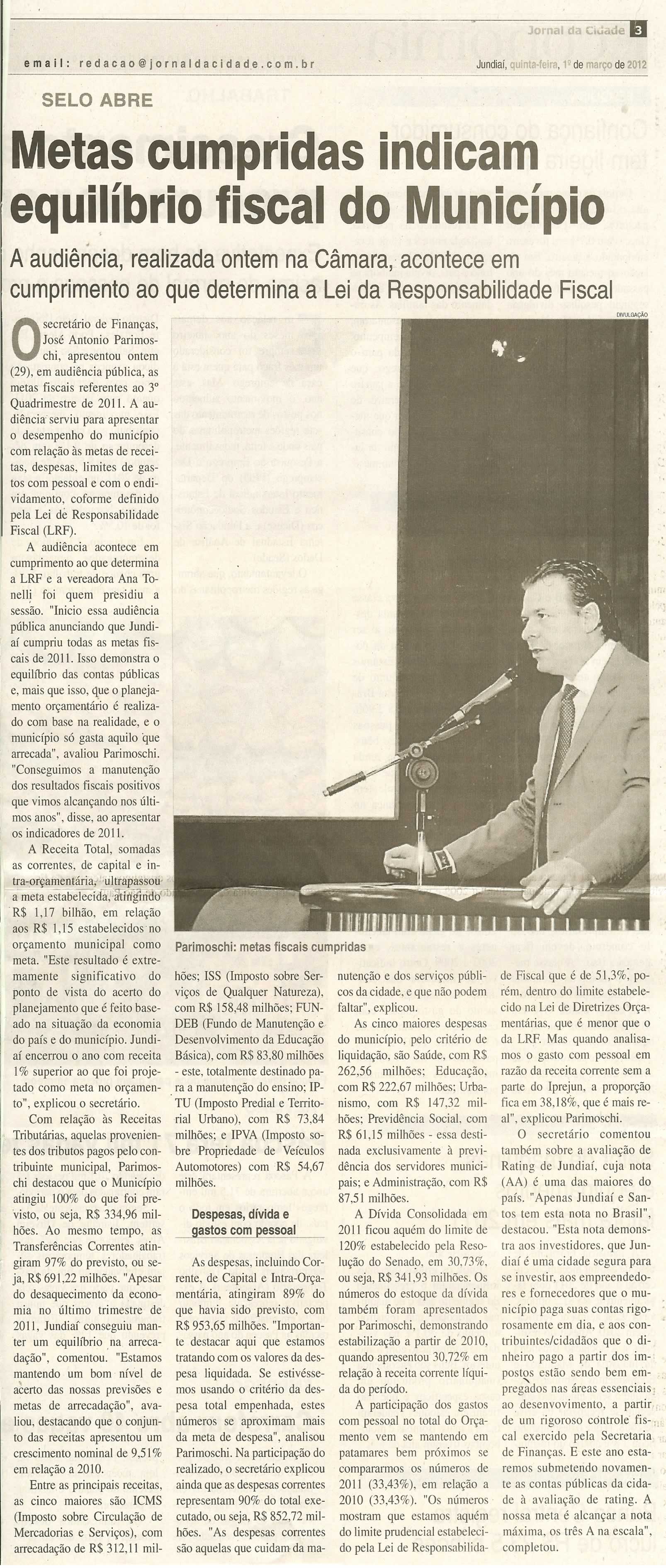 Jornal da Cidade - 01/03/2012