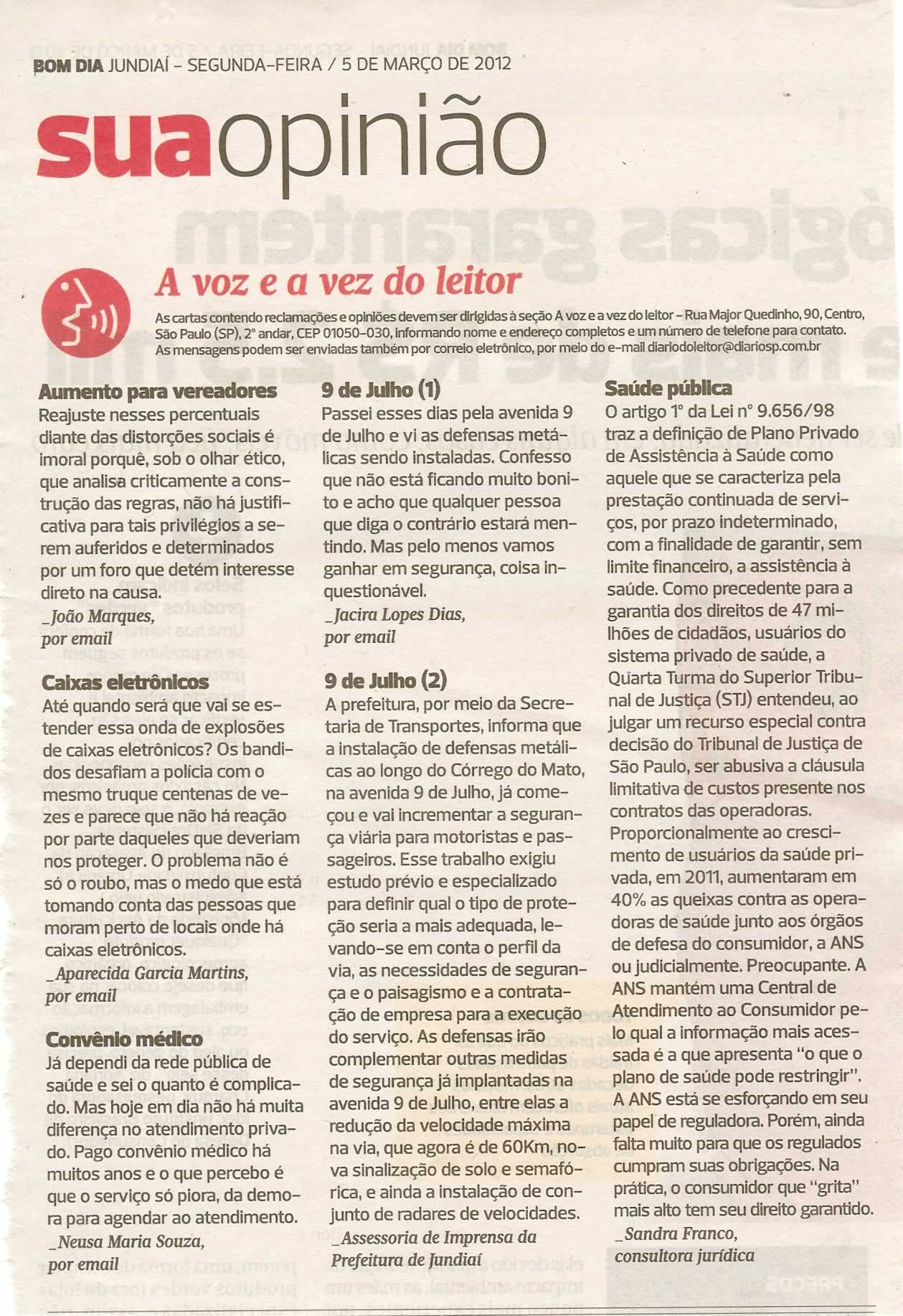 Bom Dia Jundiaí - 05/03/2012
